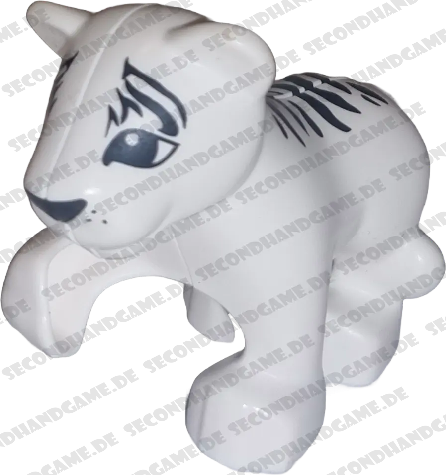 Lego Duplo Tiger Weiß mit schwarzen Streifen Schneetiger