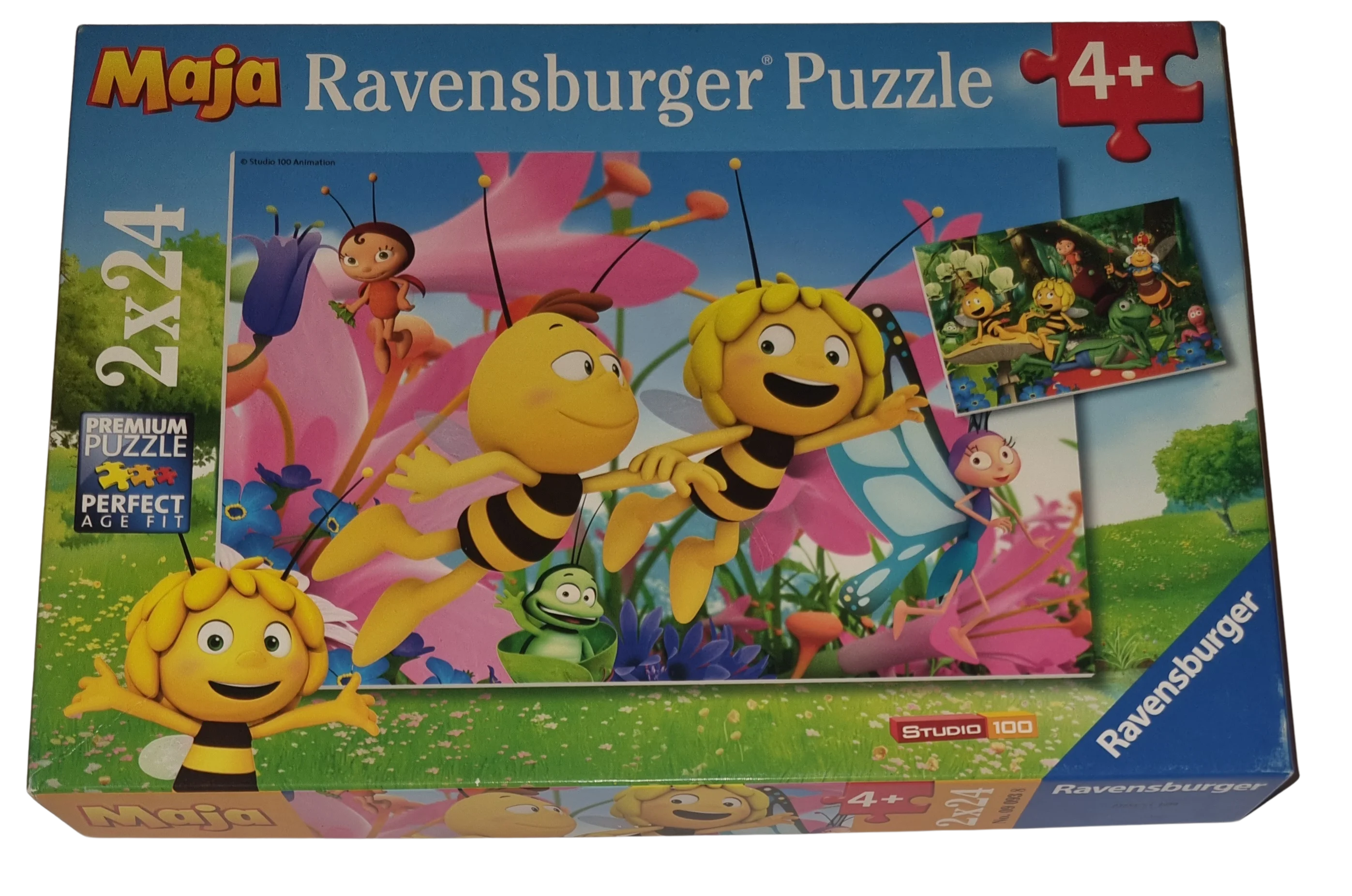 Ravensburger Premium Puzzle 2 x 24 Teile 090938 Die kleine Biene Maja