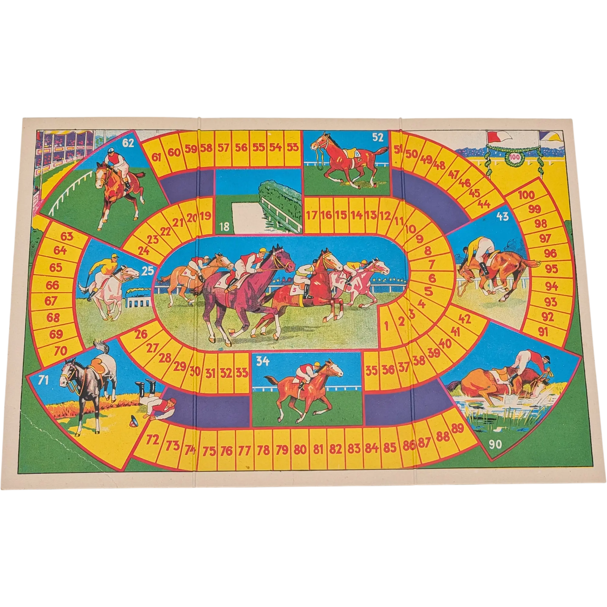 Klee Ersatzteile Spielplan Gänsespiel Pferderennen beidseitig bedruckt