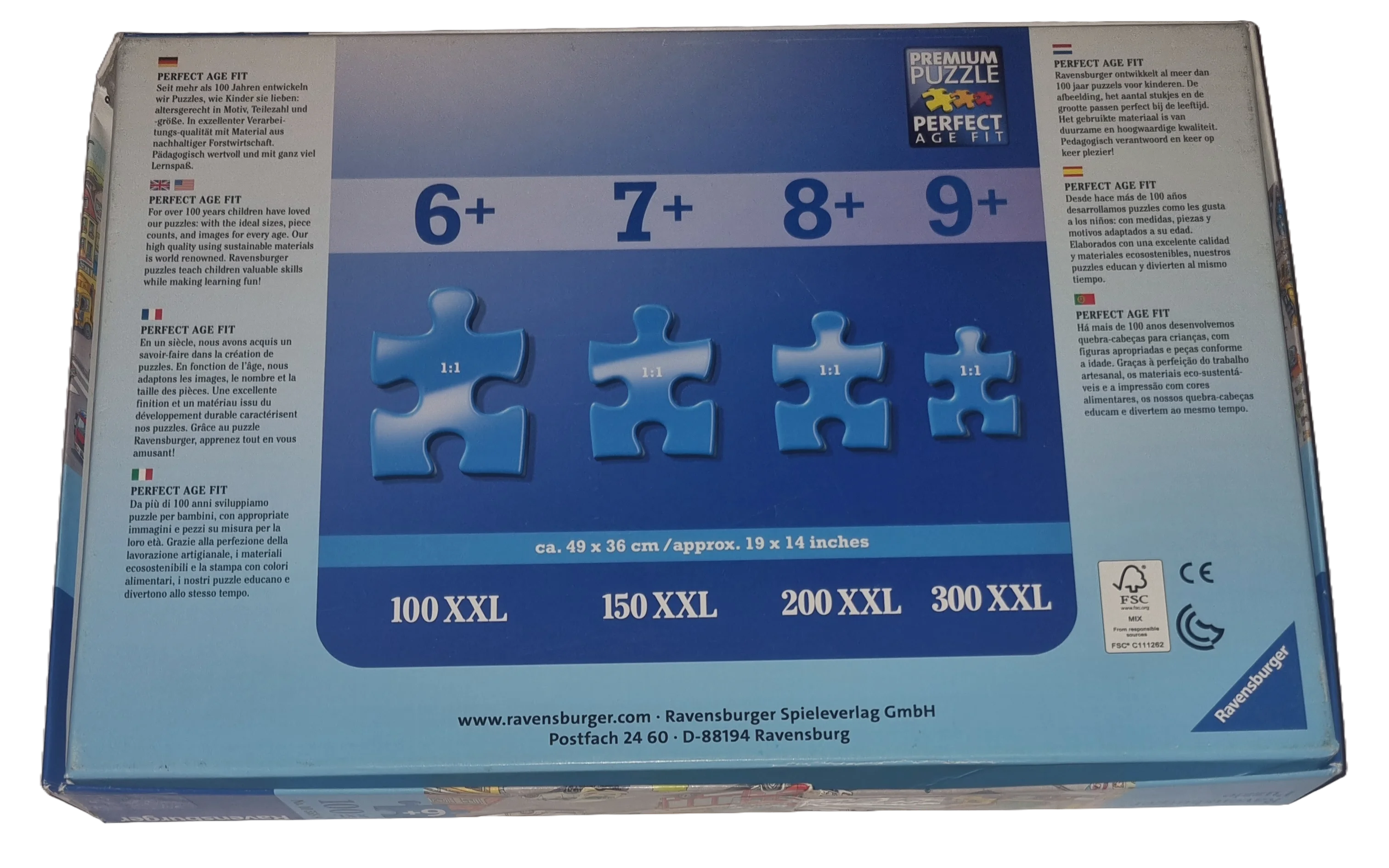 Ravensburger Premium Puzzle XXL 100 Teile 105588 Fahrzeuge in der Stadt, Ansicht 2