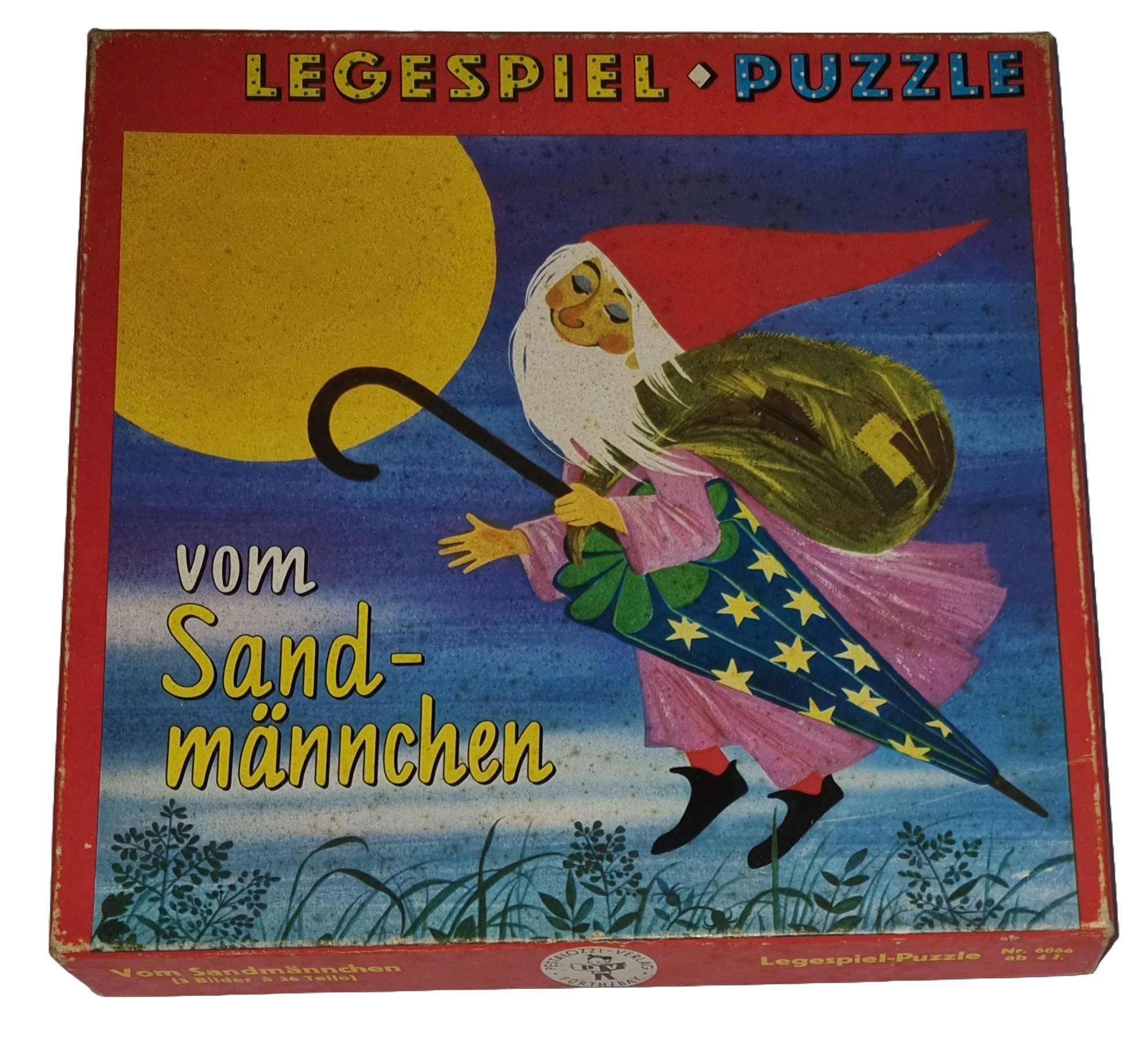 Pestalozzi-Verlag 3 Legespiel Puzzle 3 x 36 Teile Sandmännchen 6866