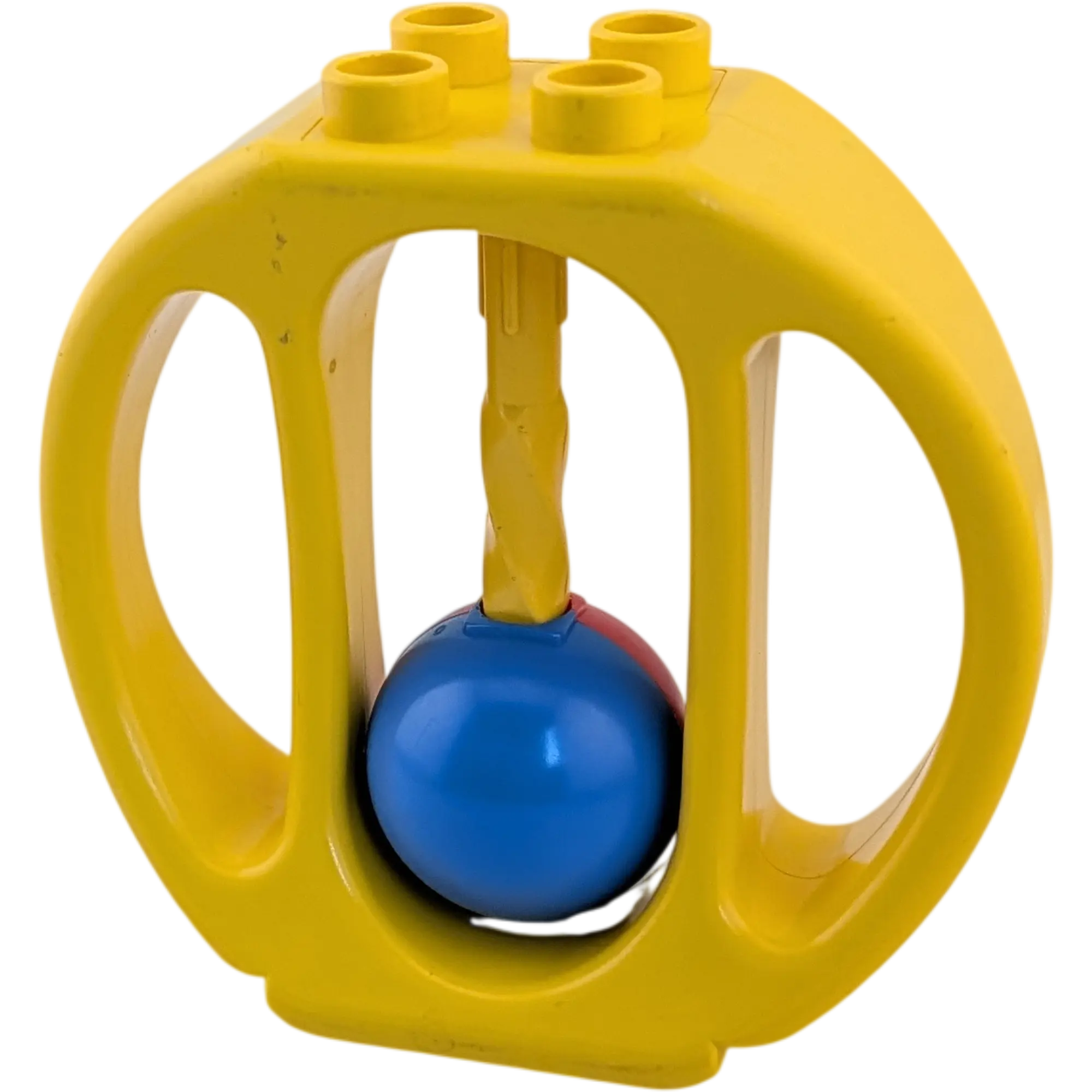 Lego Duplo Primo Baby Rassel Gelb mit drehbarer Kugel Rot Blau