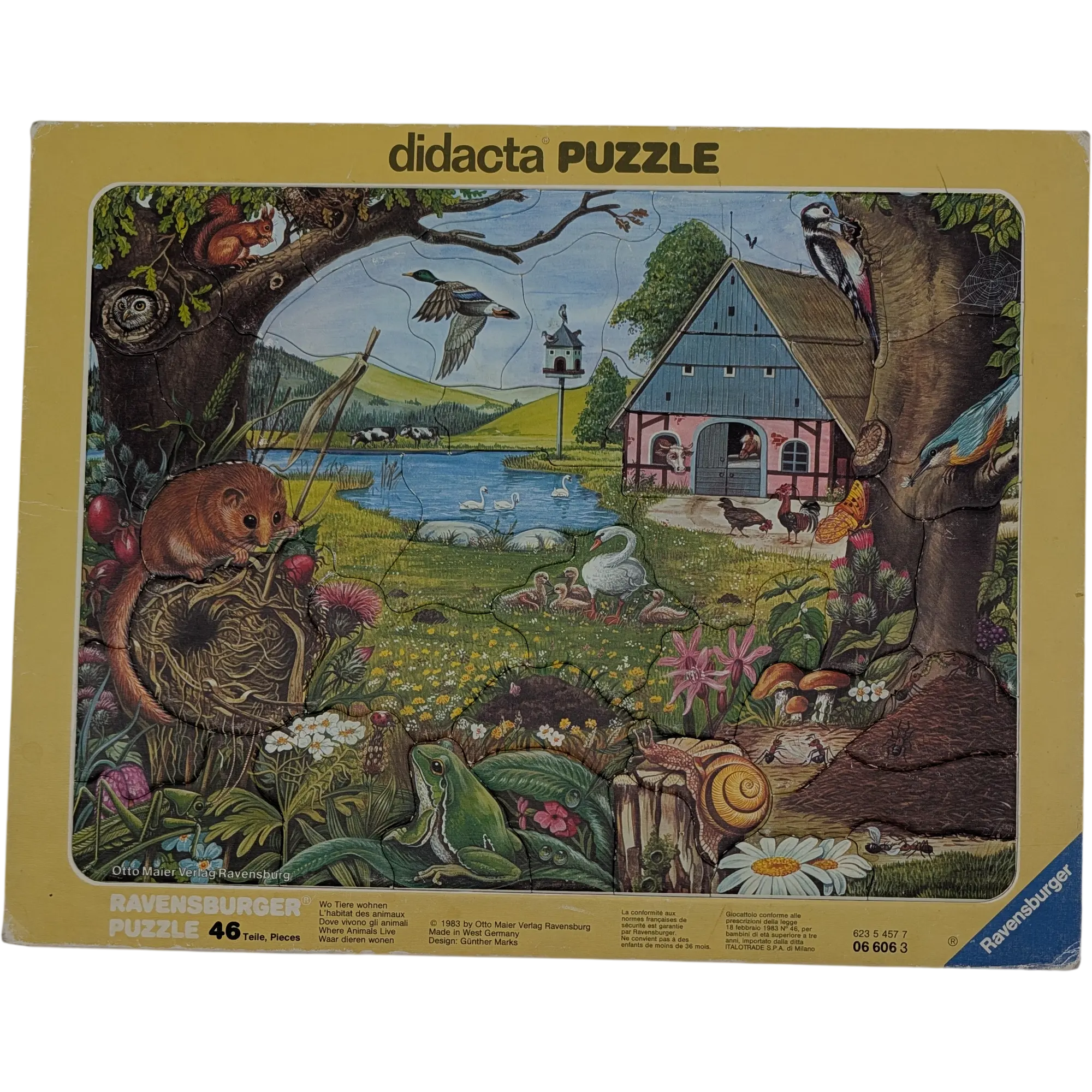 Ravensburger Rahmenpuzzle Didacta Wo Tiere wohnen 066063