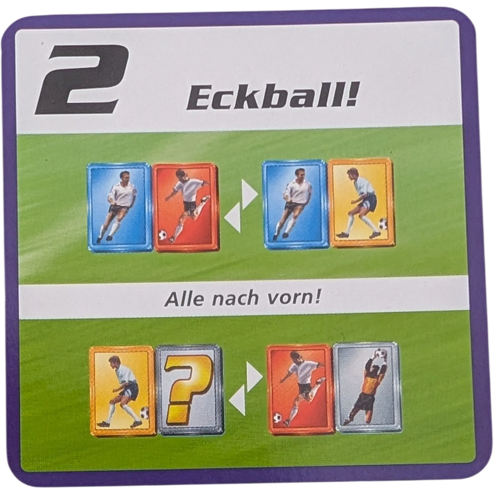 Kosmos Finale Ersatzteile Team Blau Taktikkarte Kampfstärke 2 Eckball! Alle nach vorn!
