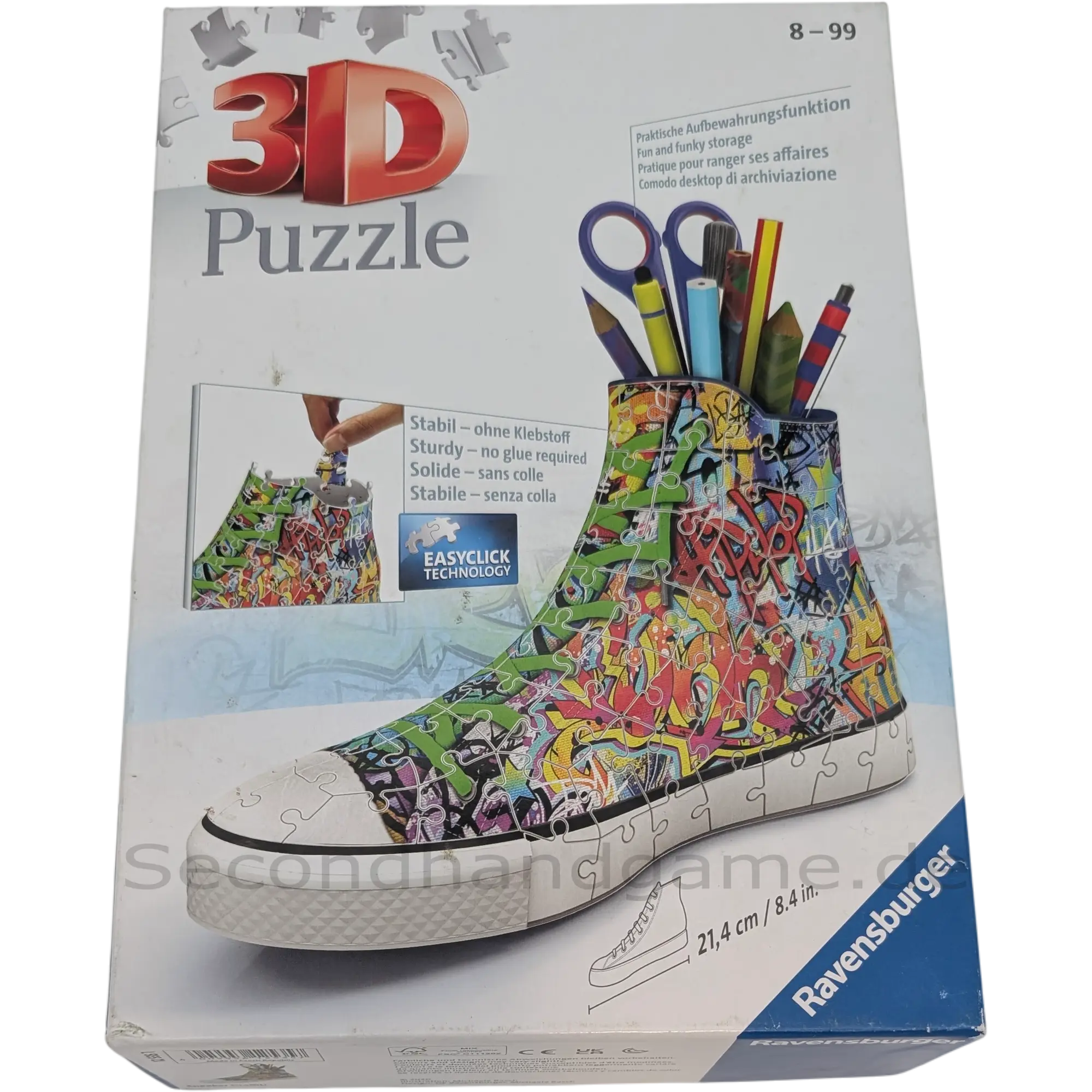 Ravensburger 3D Puzzle Sneaker Graffiti 112 Teile 125357, ab 8 Jahren