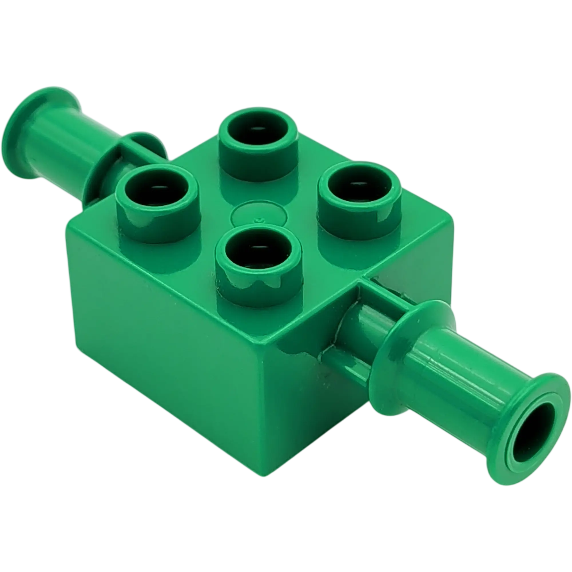 Lego Duplo 40637 Stein Dunkelgrün mit Arm rechts und links Noppe Pin beidseitig