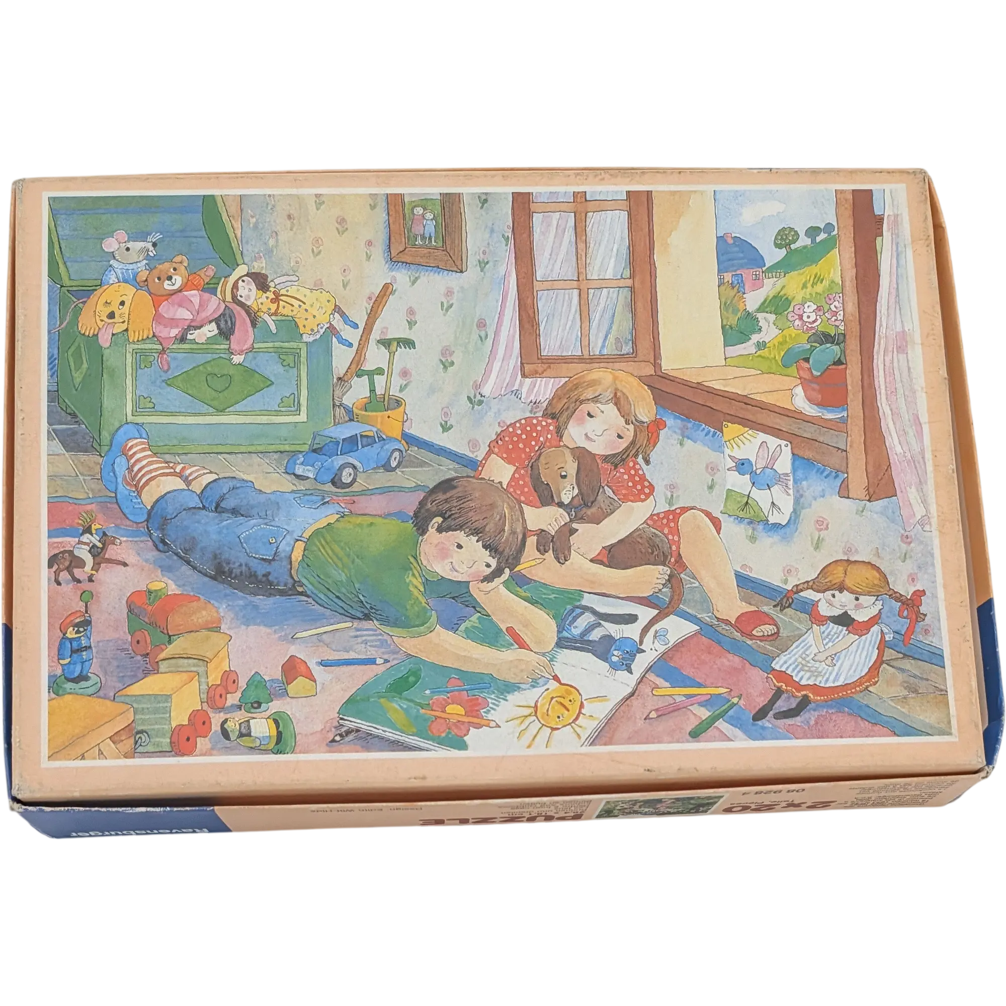 Ravensburger Puzzle 2 x 20 Teile 089284 Drinnen und Draußen von 1989, Ansicht 2