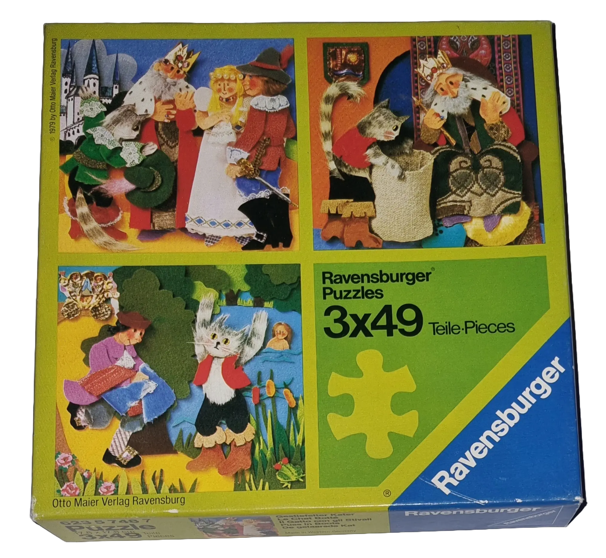 Ravensburger Gestiefelter Kater Puzzle 3x49 Teile 62357487