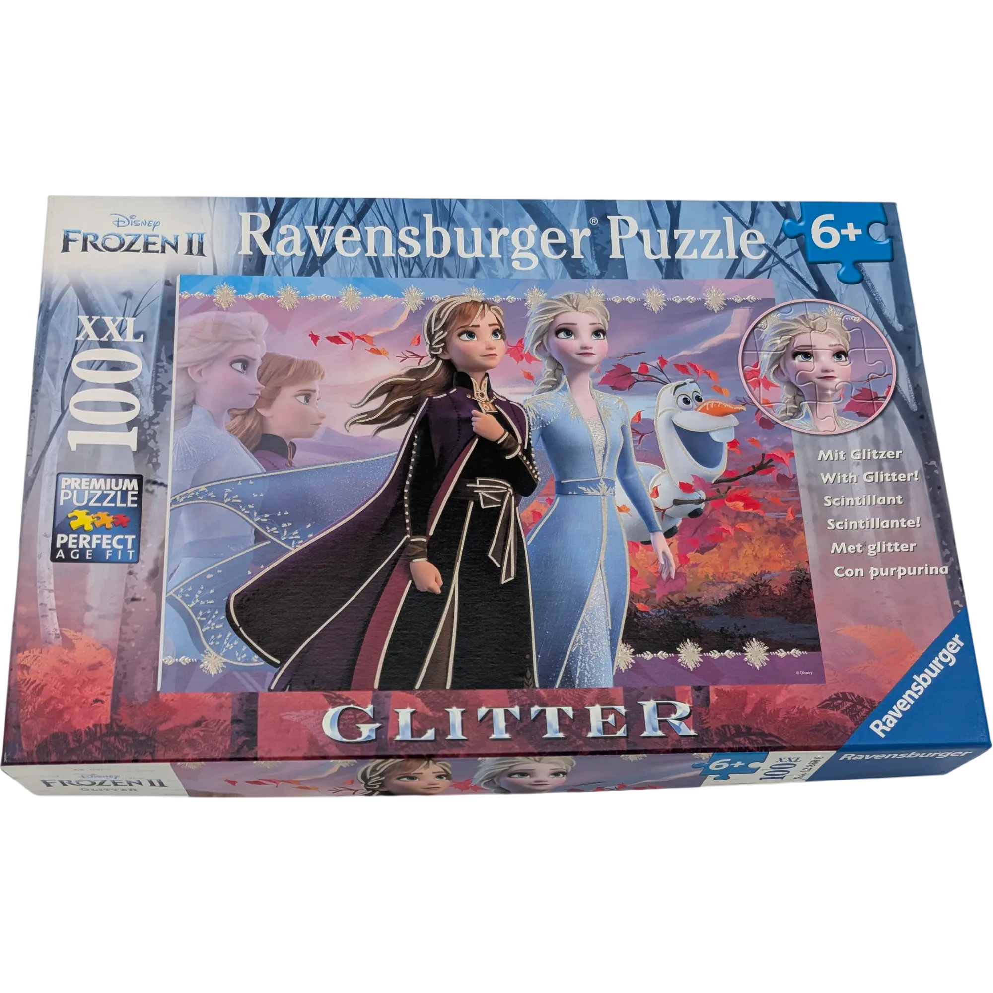 Ravensburger Glitter Puzzle 100 Teile 128686 Starke Schwestern
