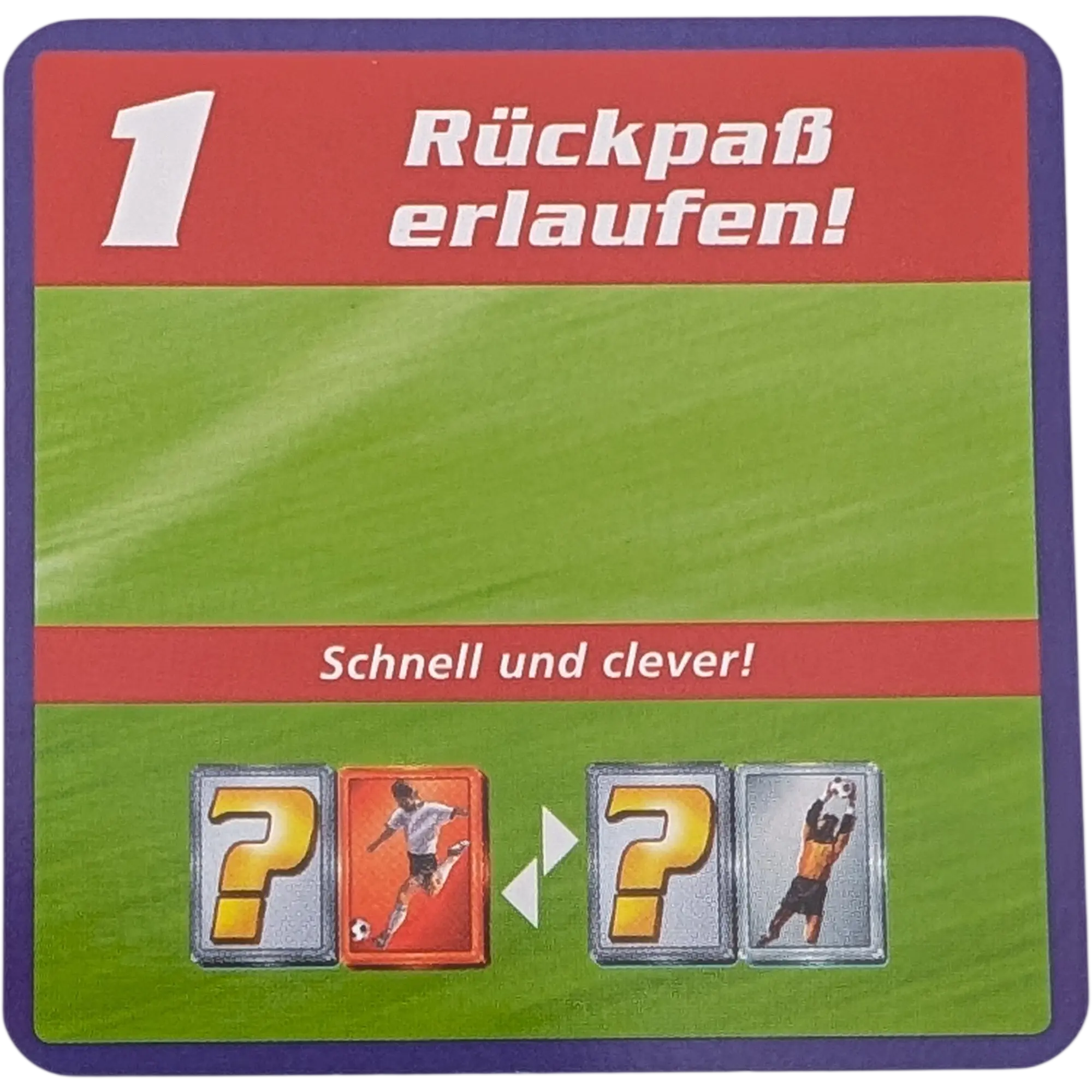 Kosmos Finale Ersatzteile Team Blau Taktikkarte Kampfstärke 1 Rückpaß erlaufen! Schnell und clever!