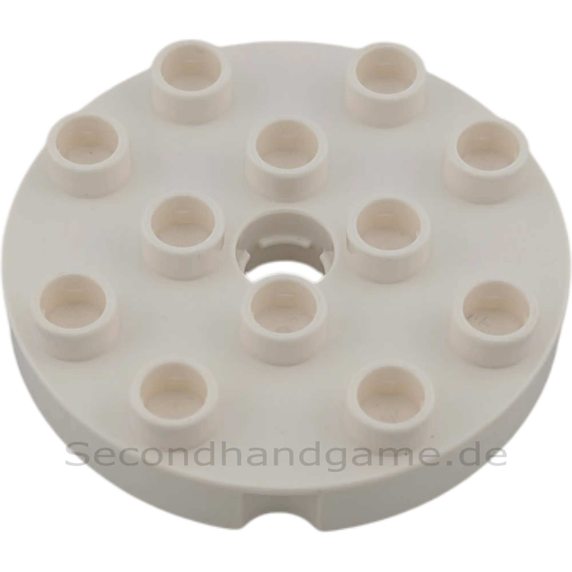 Lego Duplo 98222 Platte Rund mit Loch Kreis 4x4 Weiß