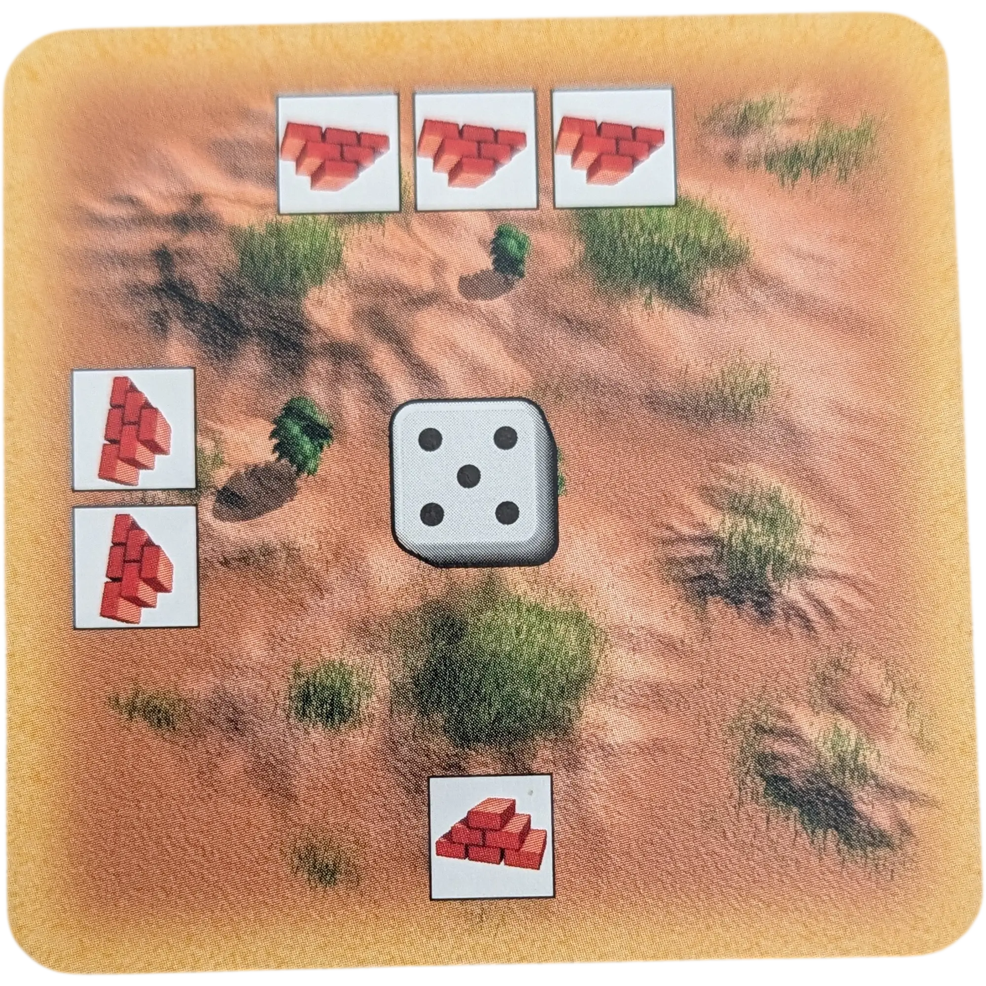 Kosmos Die Siedler von Catan das Kartenspiel Ersatzteil Zentralkarte Wappen Rot-Weiß Lehm