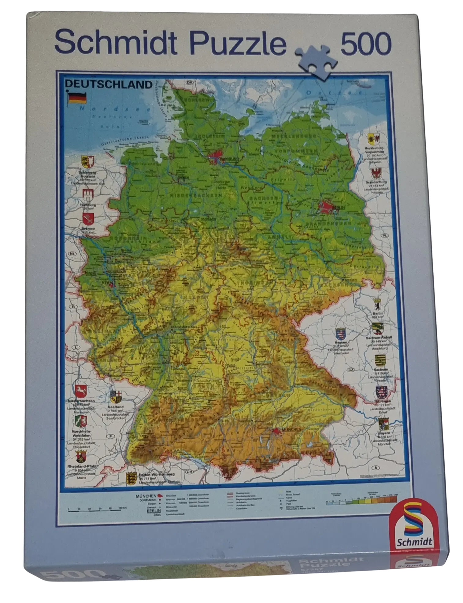 Schmidt Puzzle 500 Teile 57357 Deutschlandkarte