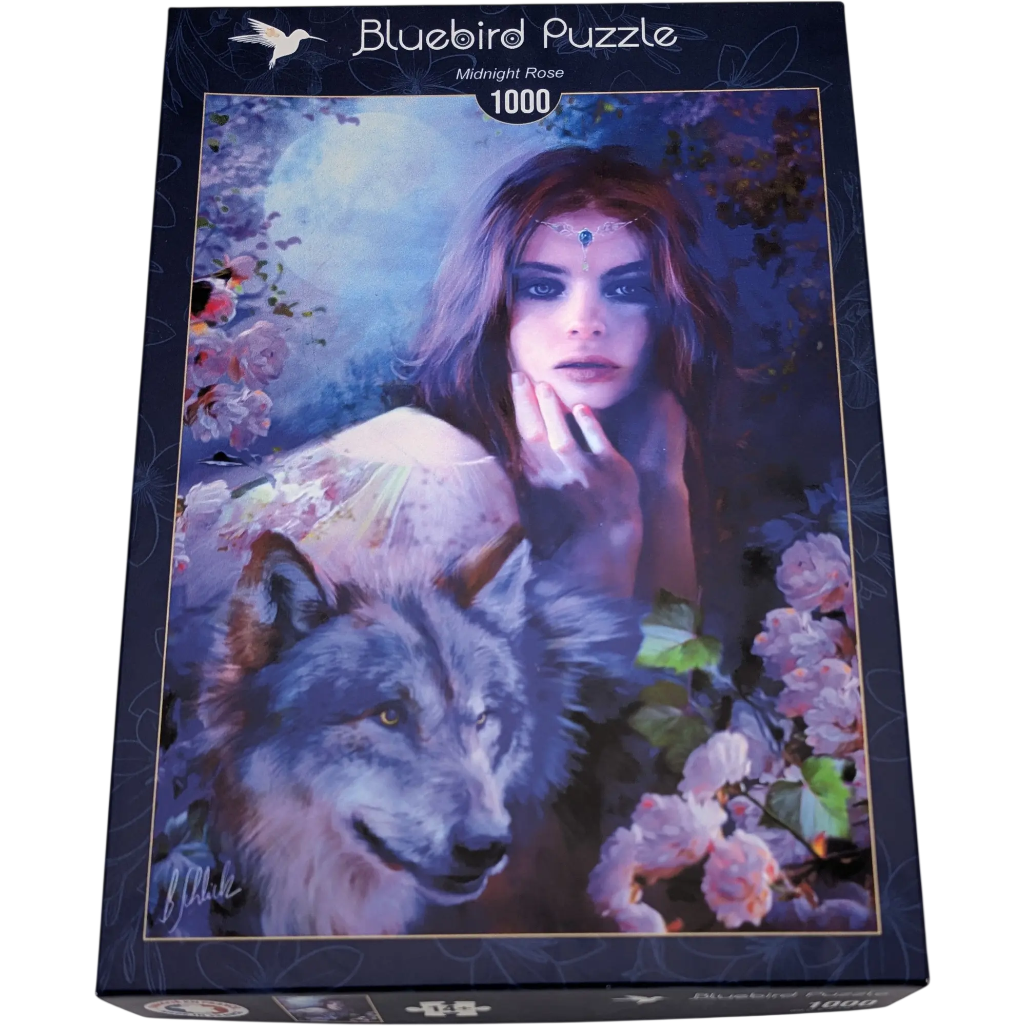 Art by Bluebird Puzzle 1000 Teile F-90195 Midnight Rose