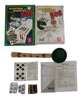 ASS Karten und Würfel Box