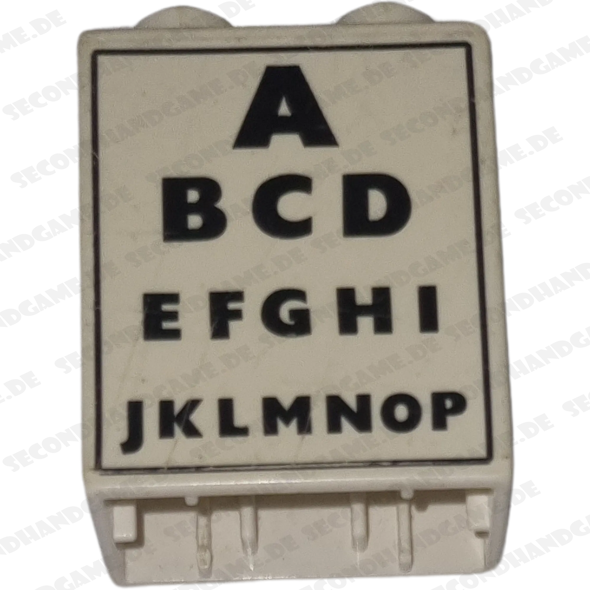 Lego Duplo 4066 Stein 1x2x2 Weiß Sehtest Buchstaben Alphabet ABC