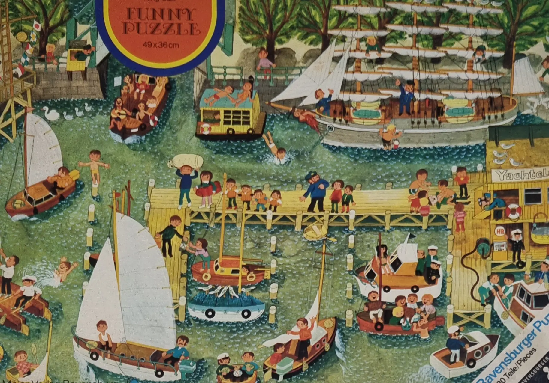 Ravensburger King Size Funny Puzzle 280 Teile 6235904 Yachthafen