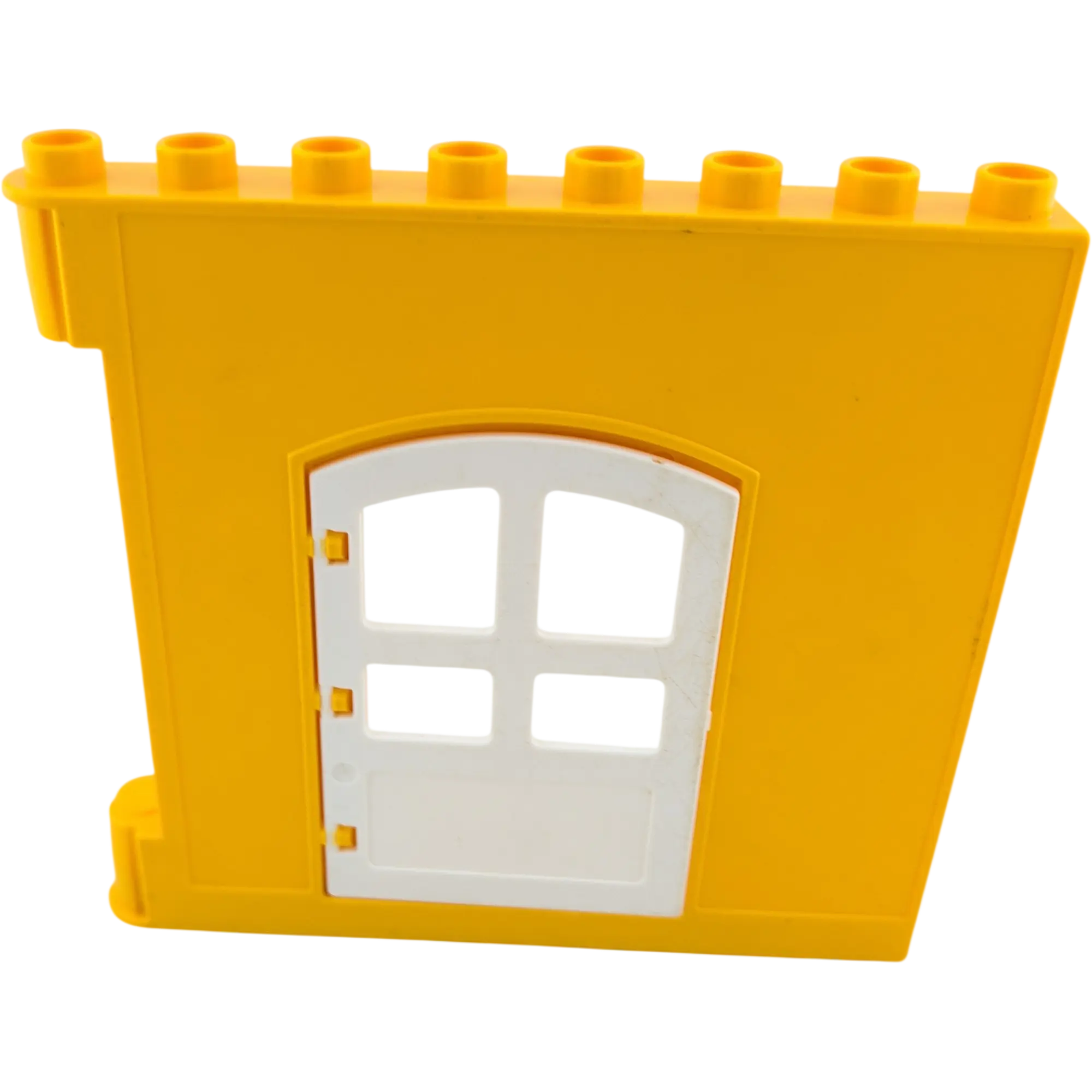Lego Duplo Hauswand gelborange mit weißer runder Tür