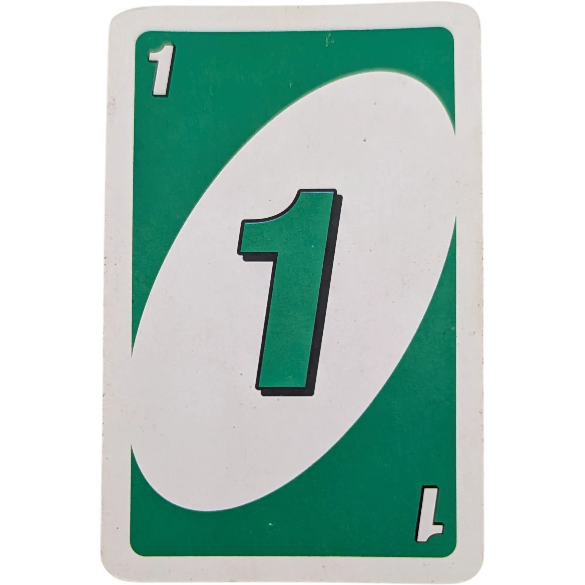 Mattel Uno Ersatzkarte Zahl Eins Grün 