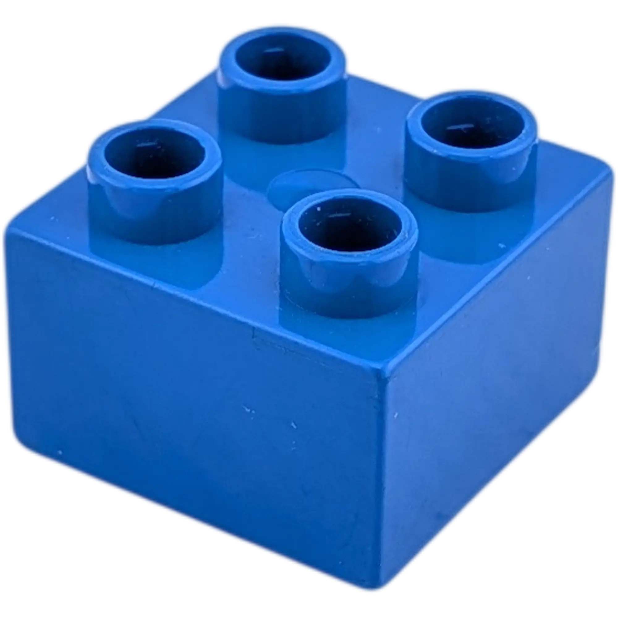 Lego Duplo 2x2 Stein Baustein mit Noppe Pin an einer Seite 3966 Dunkelblau, Ansicht 2