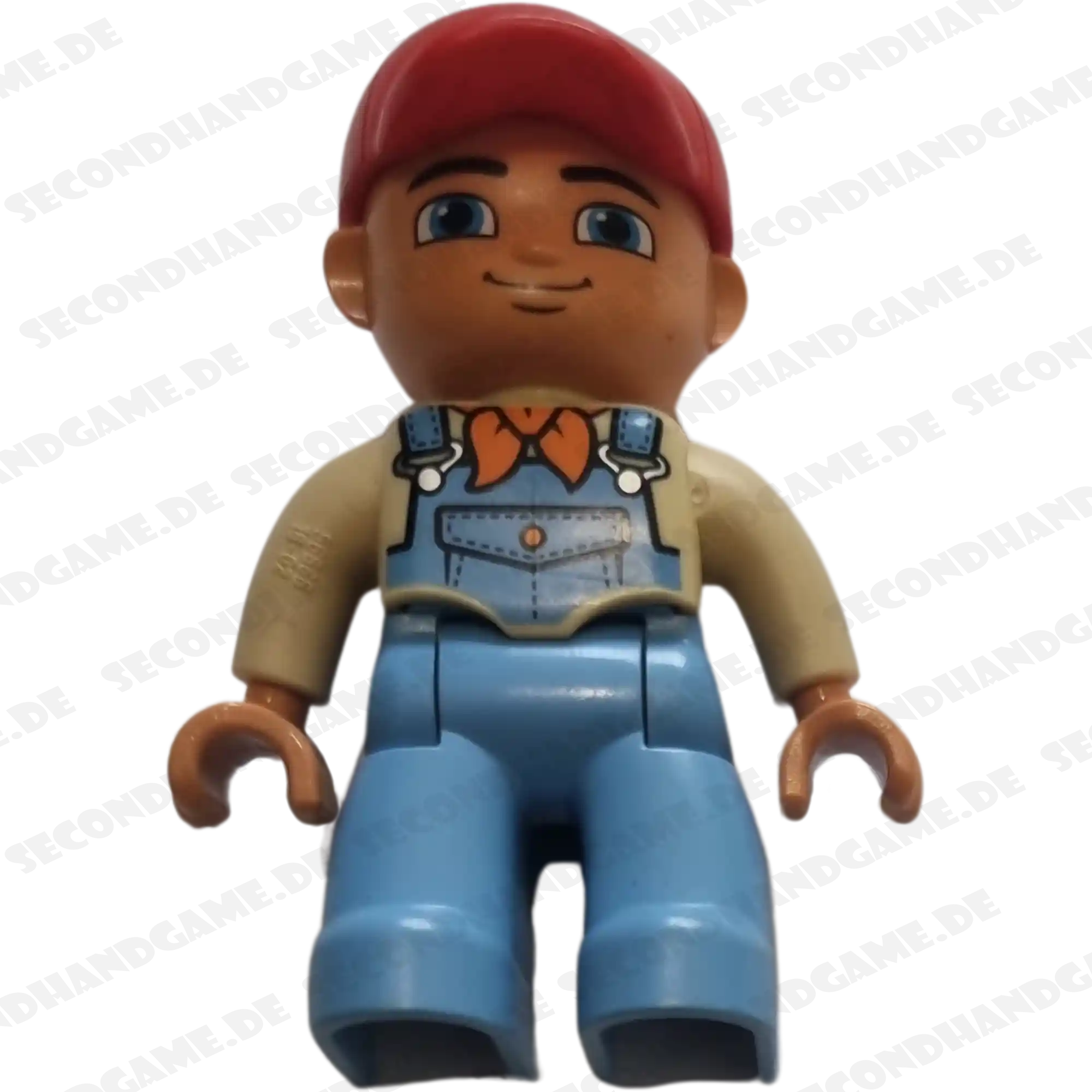 Lego Duplo Figur Mann 433H5 Teenager mit Latzhose und rote Kappe