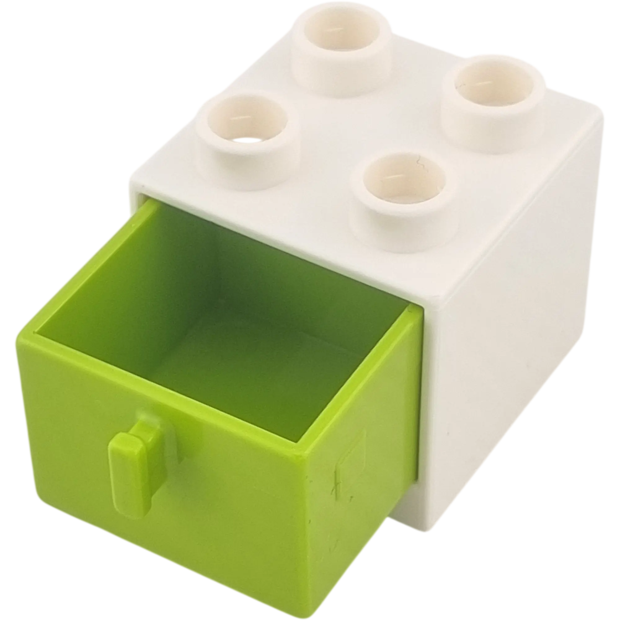 Lego Duplo 4890 Regal Schrank Weiß mit Lime Schublade Grün