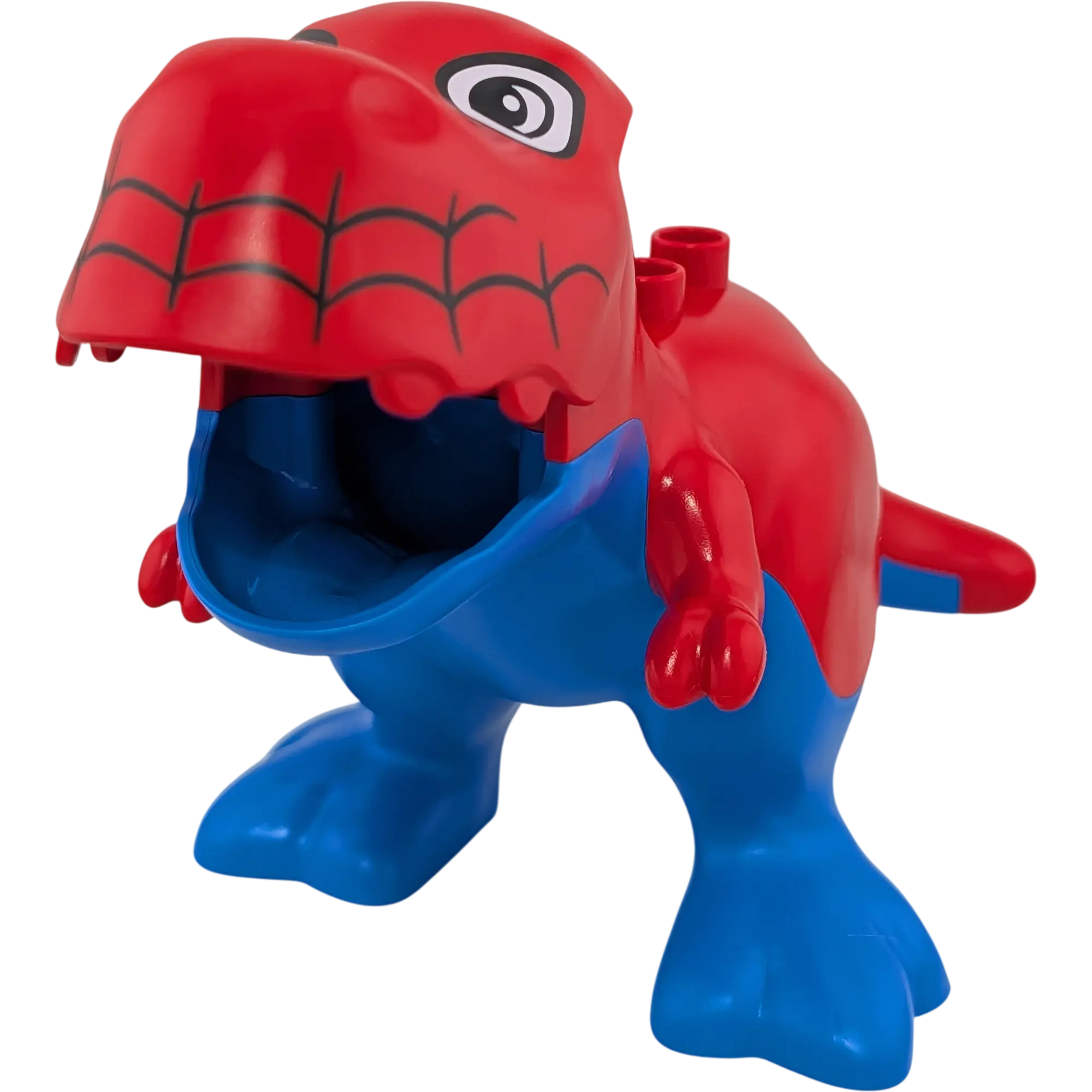 Lego Duplo Dinosaurier 31X5 Rot Blau mit beweglichem Maul Spinnennetz Spiderman Dino