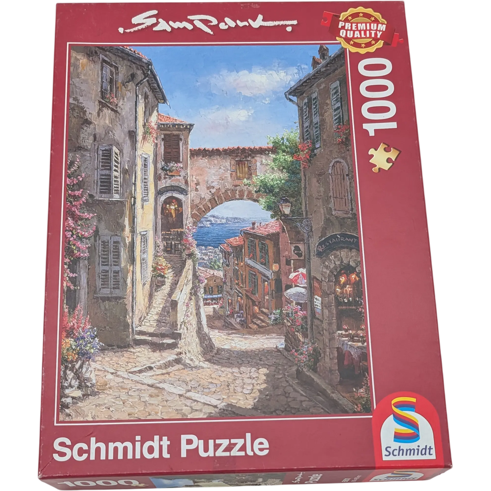 Schmidt Sam Park Premium Quality Puzzle 1000 Teile 59311 Gasse am Mittelmeer