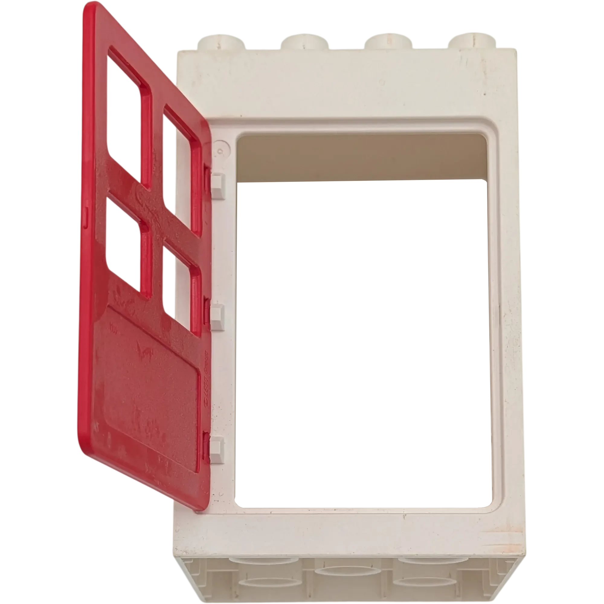 Lego Duplo 4x4 Hauswand Weiß mit roter Tür