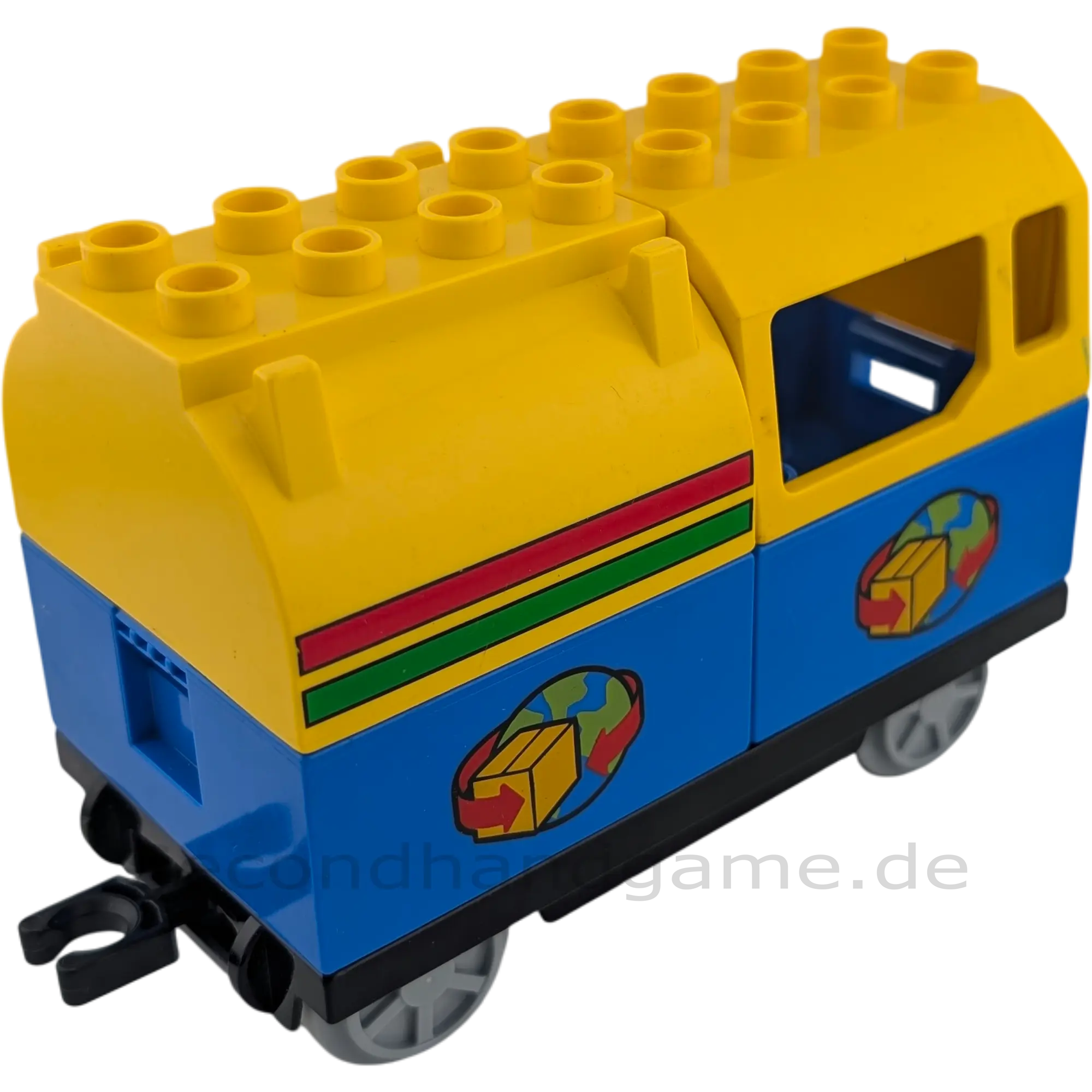 Lego Duplo Eisenbahn Anhänger Zug Container Octan Personentransport Blau Gelb