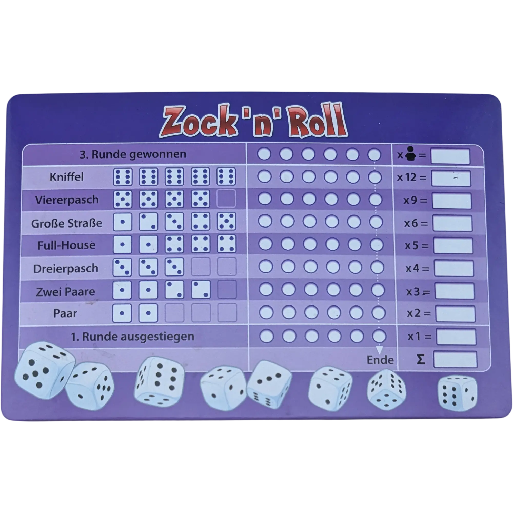 Schmidt Zock'n' Roll Ersatzteil Tableaus Lila