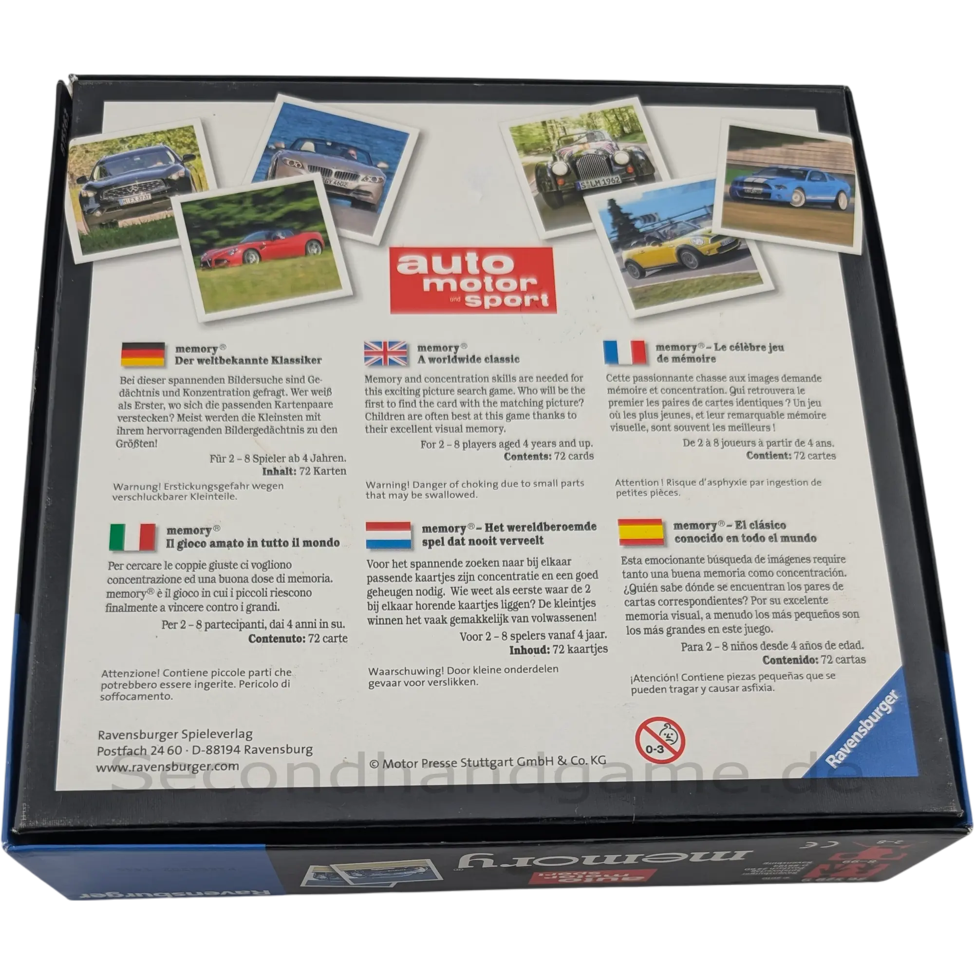 Ravensburger Auto Motor und Sport Memory 265299, ab 4 Jahren