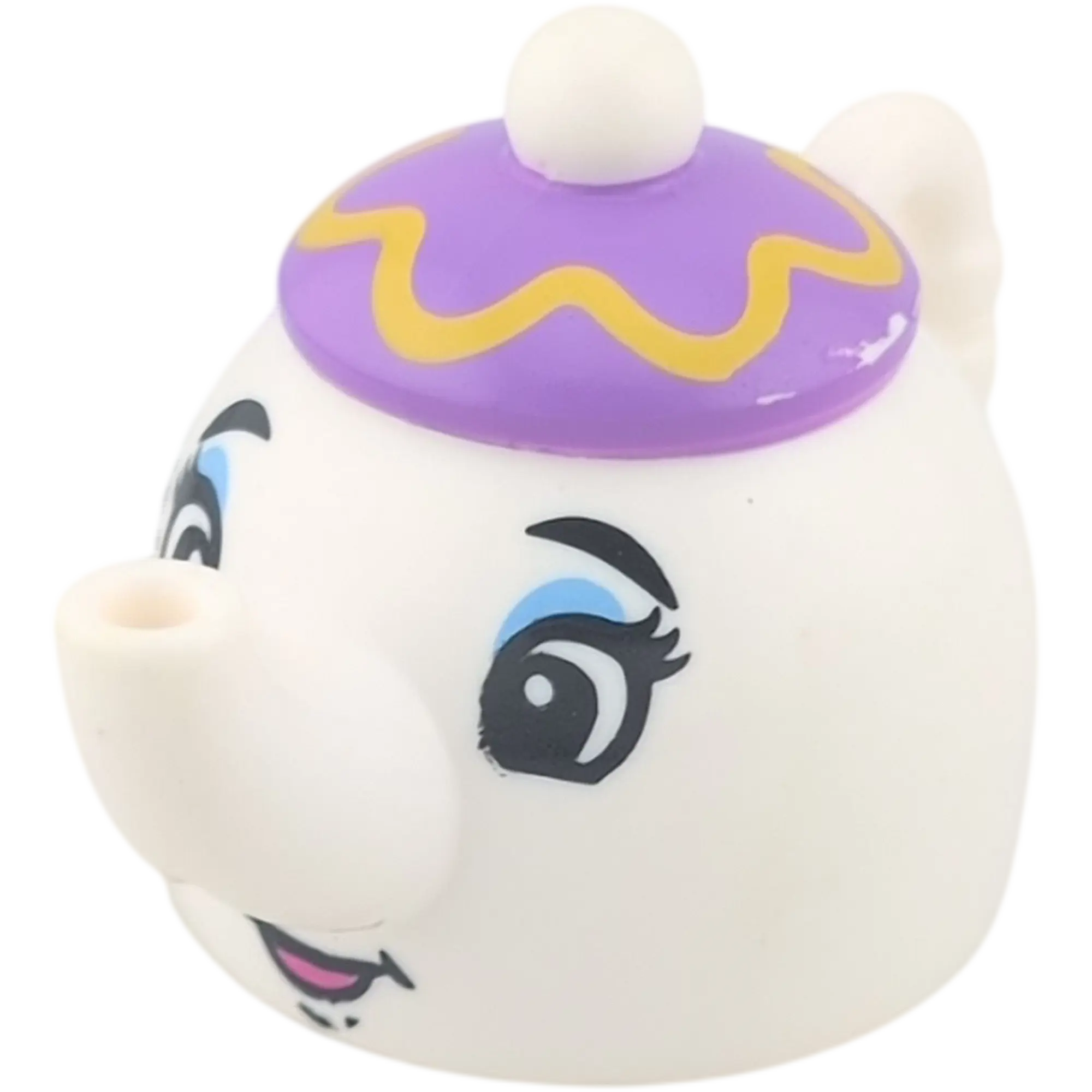 Lego Duplo Teekanne Weiß mit Gesicht Lila Deckel Aladin Wunderlampe
