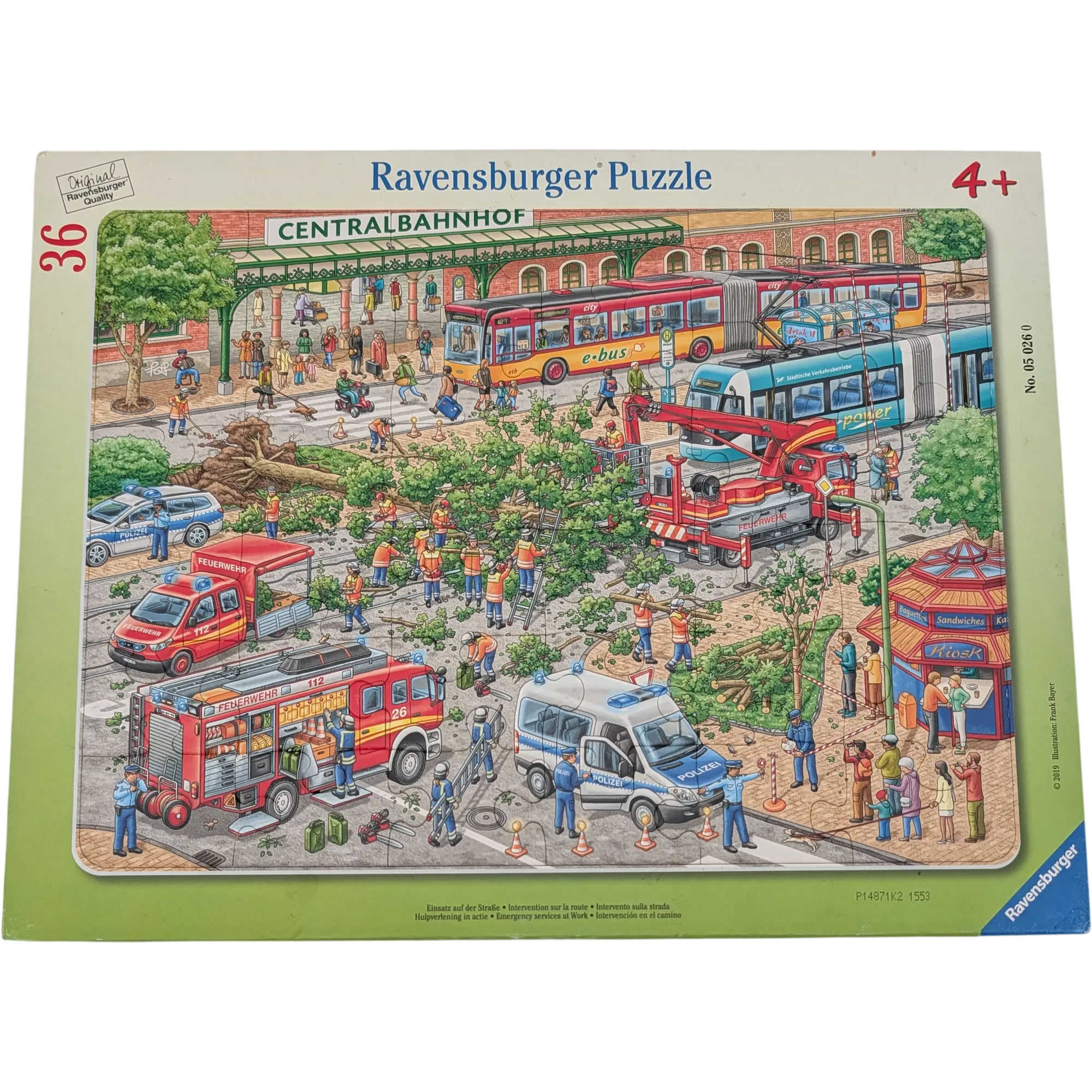Ravensburger Rahmenpuzzle Einsatz auf der Straße 36 Teile 050260