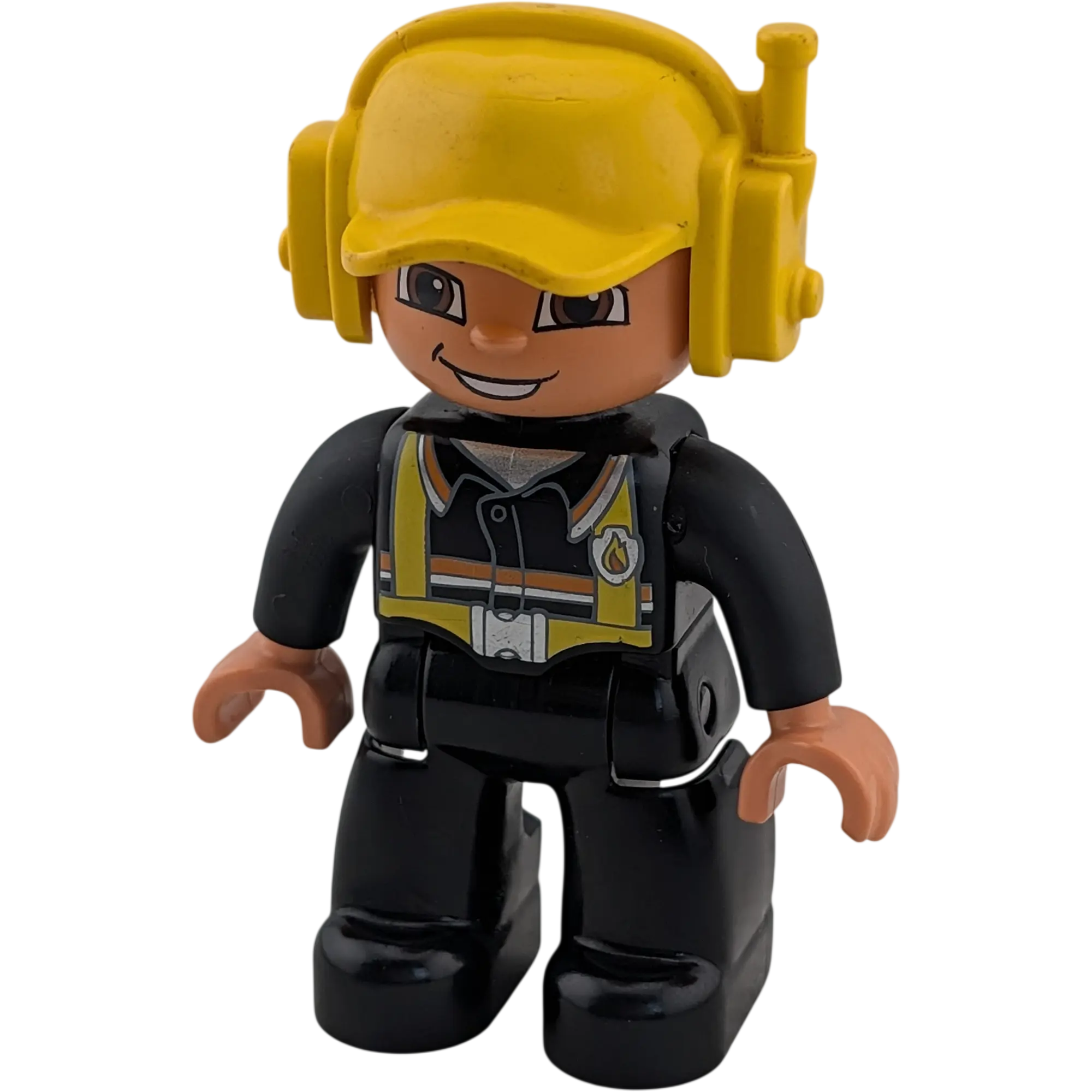 Lego Duplo Figur Feuerwehrmann 429H9 Helm Gelb mit Walkie Talkie