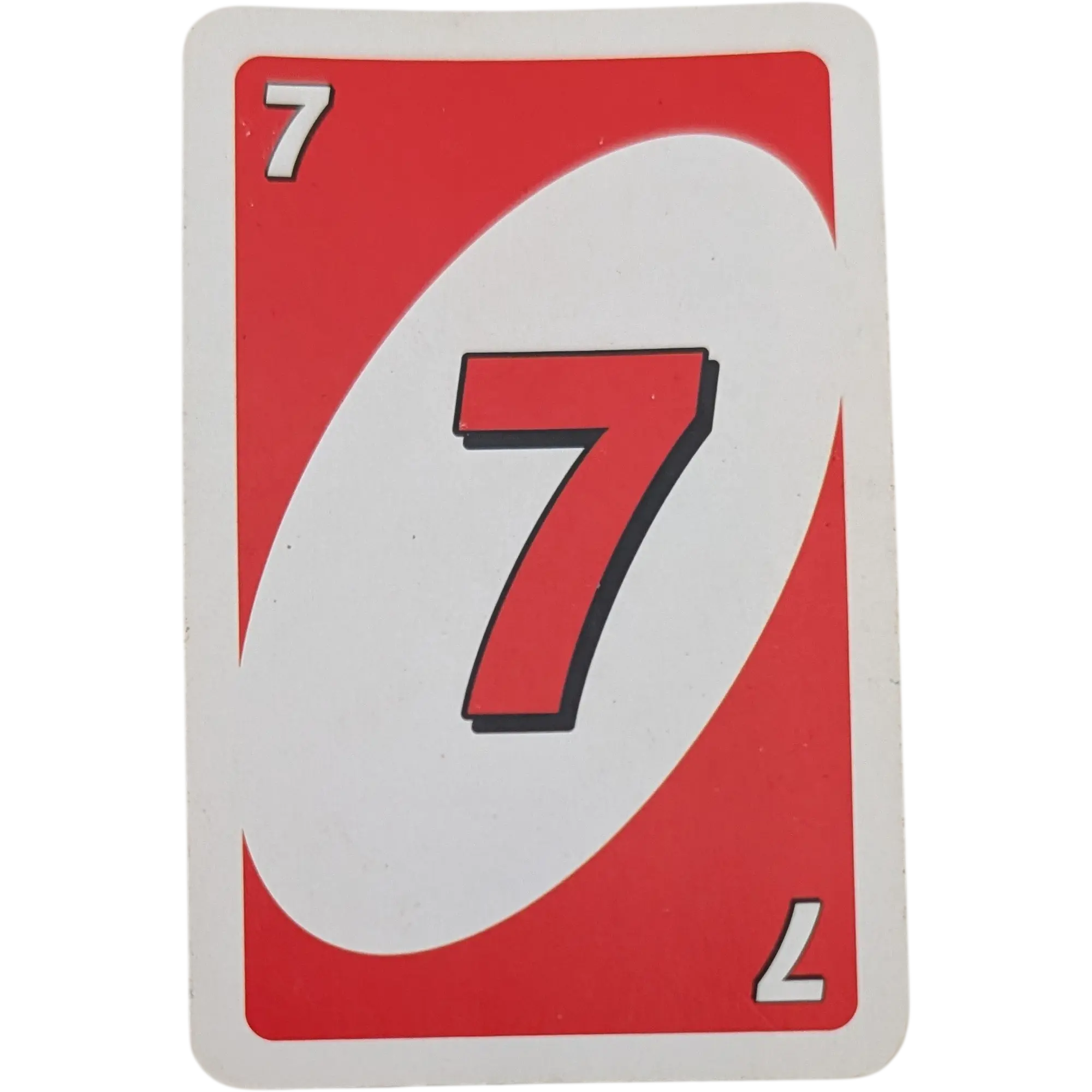 Mattel Uno Ersatzkarte Zahl Sieben Rot 