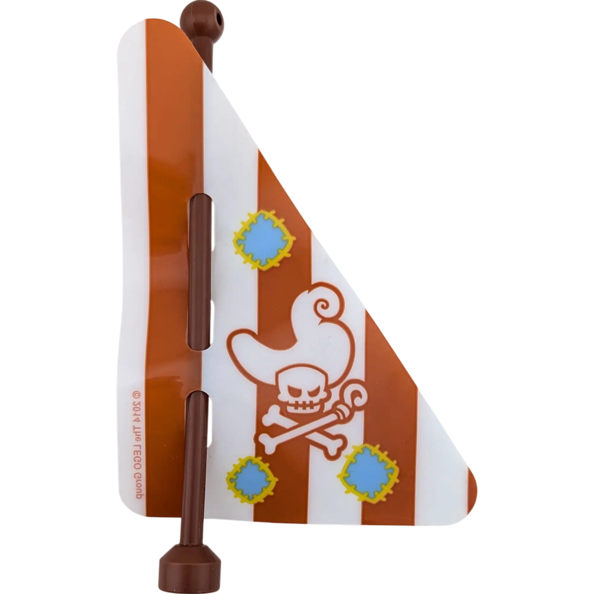 Lego Duplo 51708 Fahnenstange / Mast 1x9 – Rotbraun mit Piratenflagge