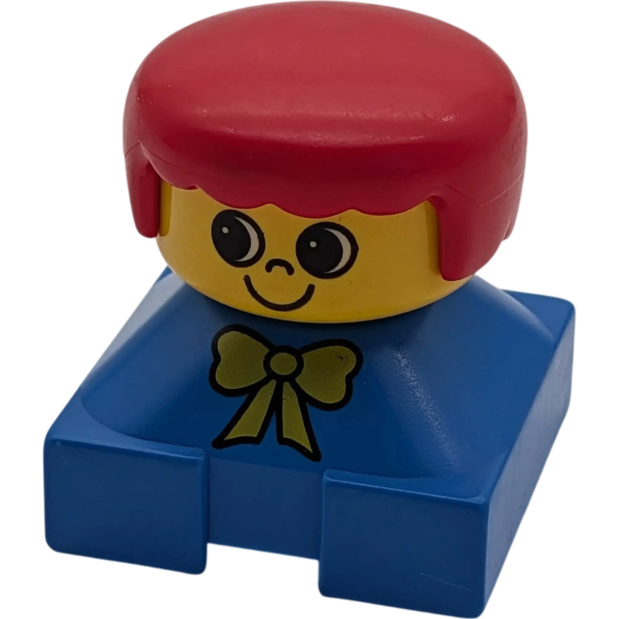 Lego Duplo Figur Junge rote Harre Schleife gelbes Gesicht 2327