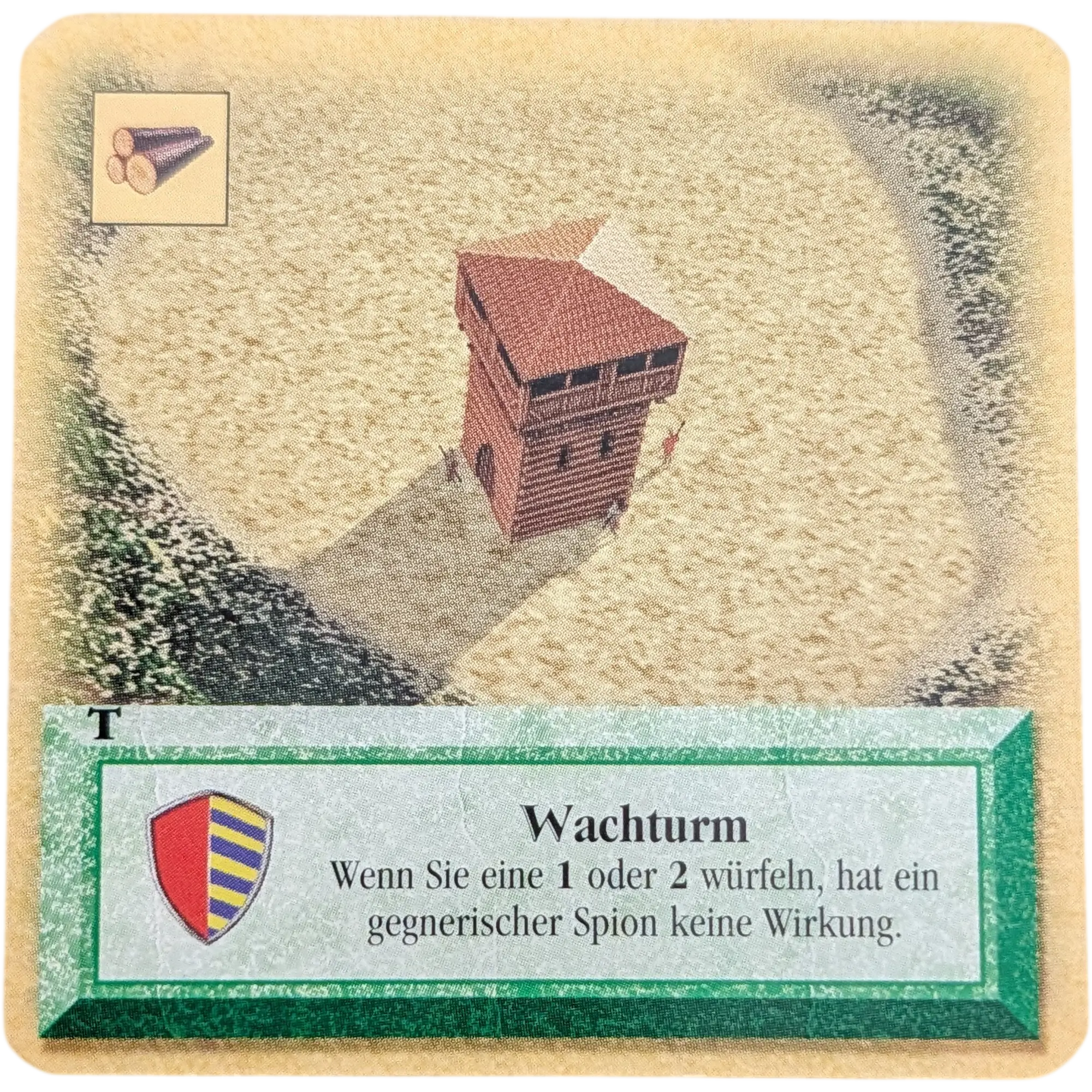 Kosmos Catan das Turnierset zum Kartenspiel Ersatzteile Karte Grün Wachturm