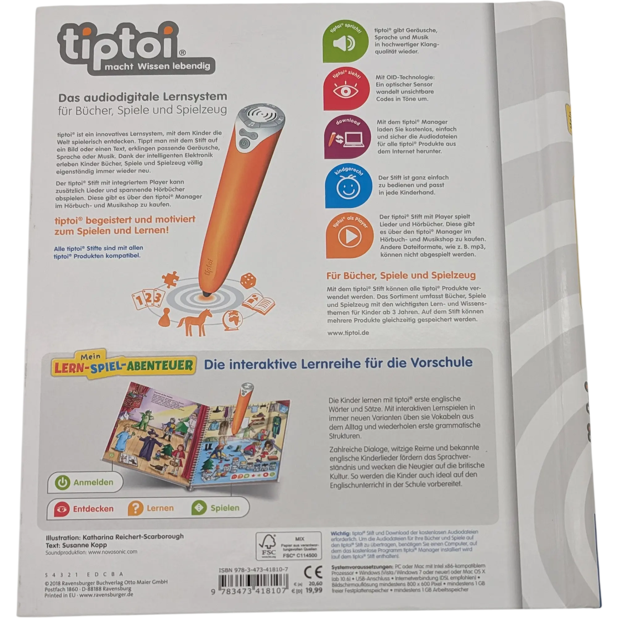 Ravensburger Tiptoi Buch Mein Lern-Spiel-Abenteuer Erstes Englisch 41810, Ansicht 2