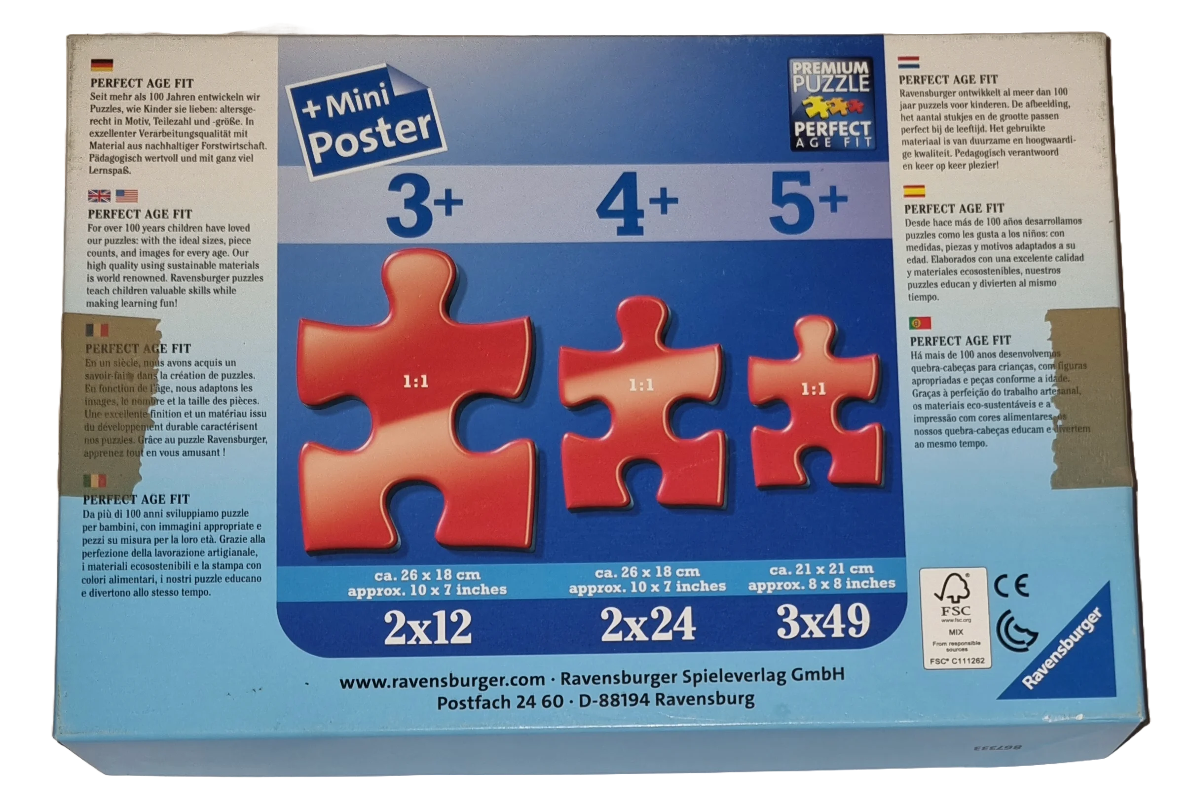Ravensburger Puzzle Bob the builder bei der Arbeit 3 x 49 Teile Puzzle 092383