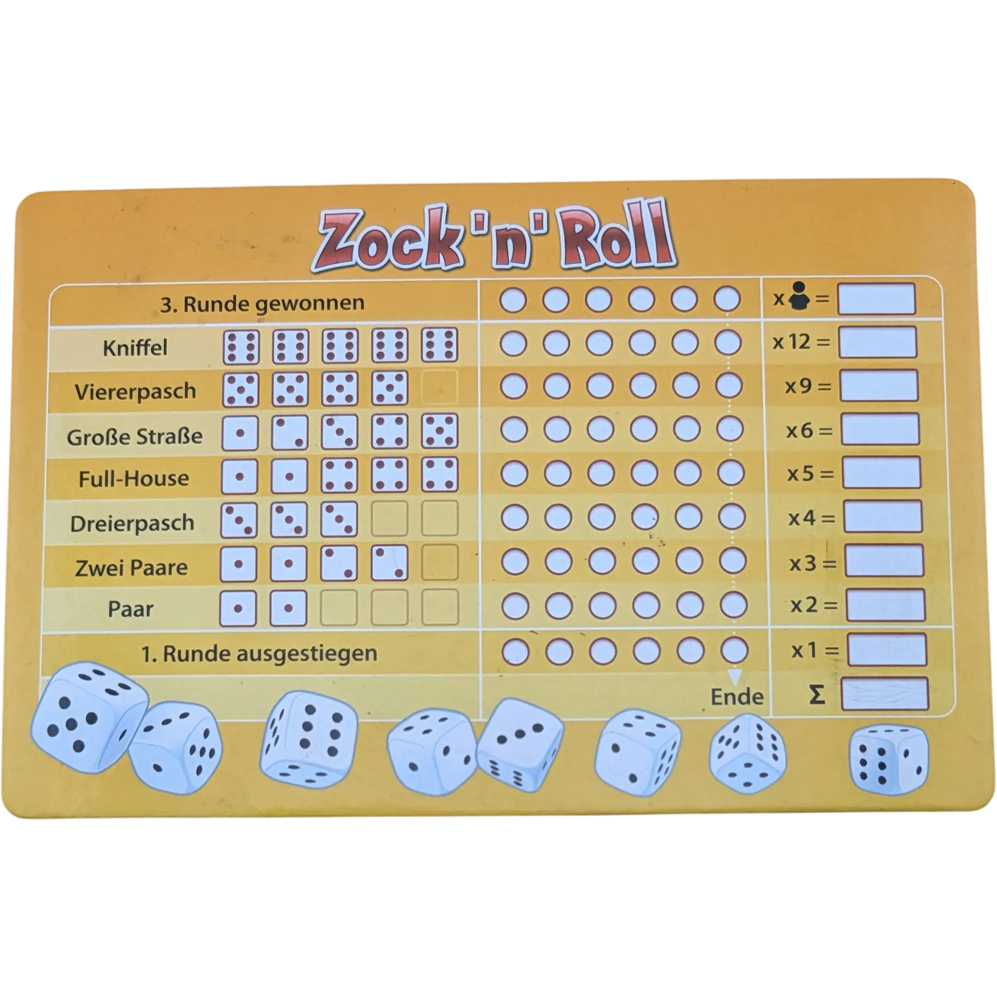 Schmidt Zock'n' Roll Ersatzteil Tableaus Gelb