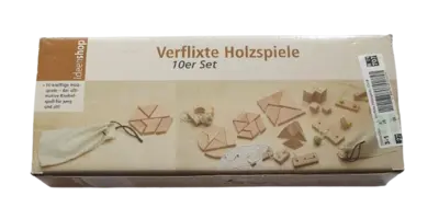 Ideenshop Verflixte Holzspiele 10er Set