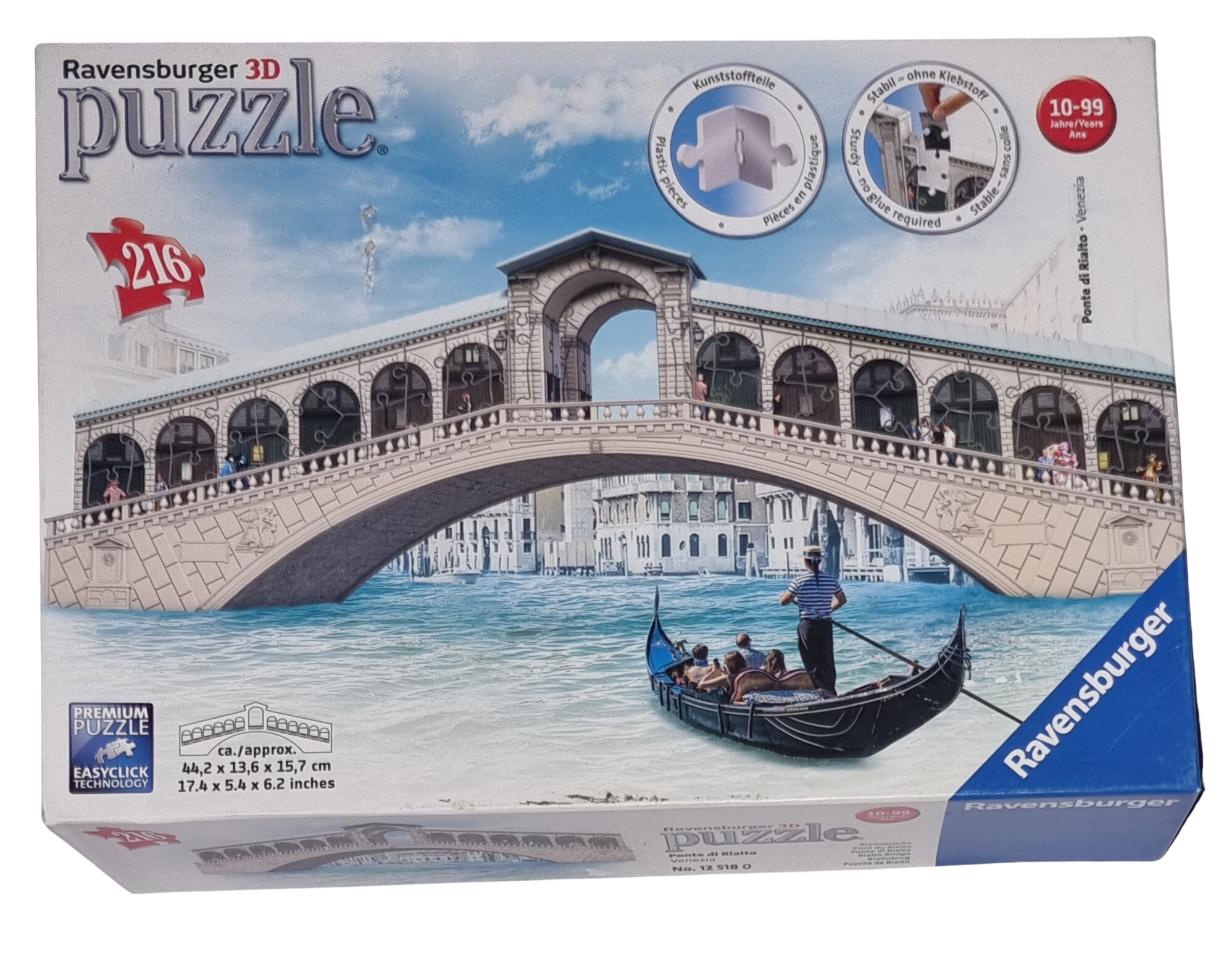 Ravensburger 3D Puzzle 216 Teile 125180 Rialtobrücke