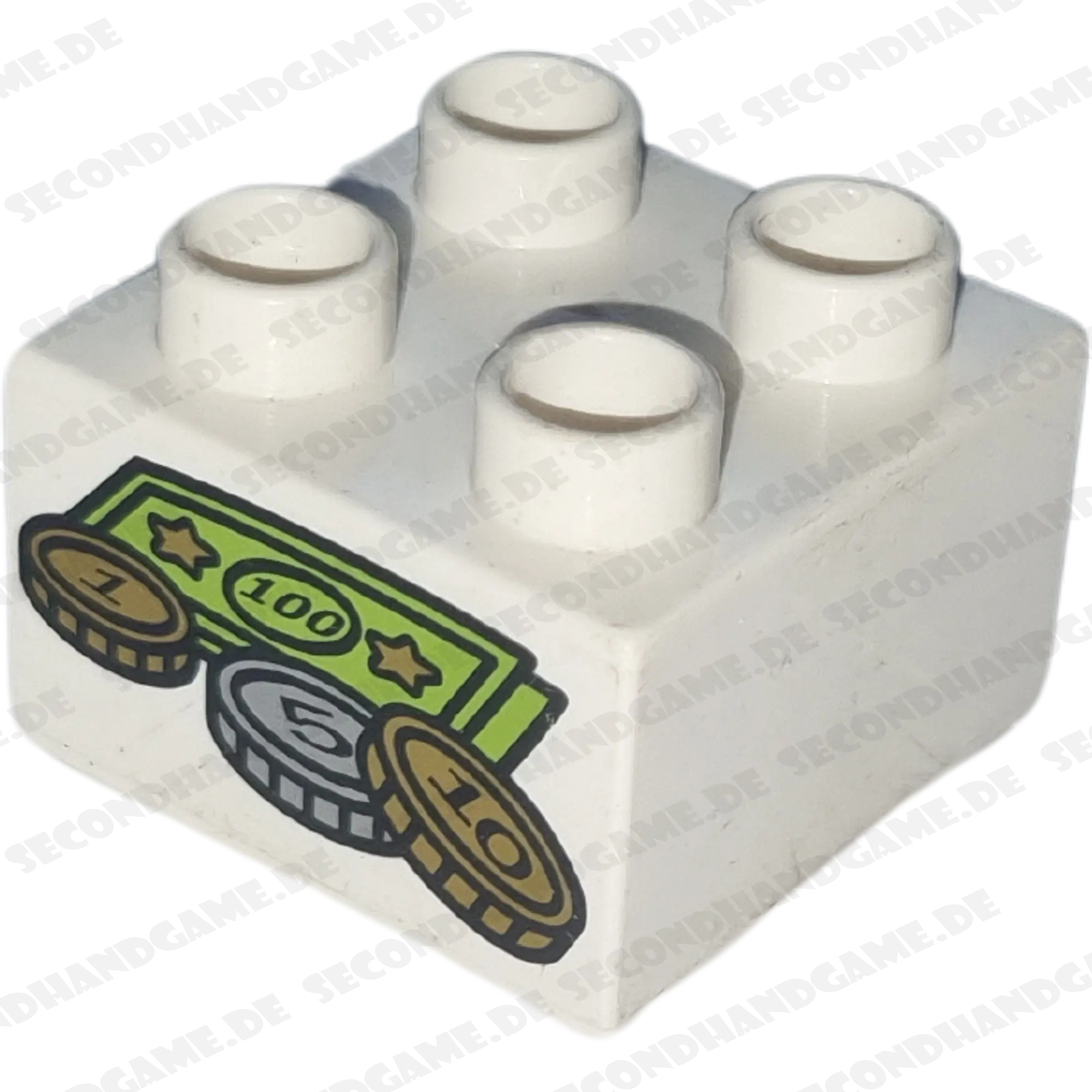 Lego Duplo 2x2 Stein Weiß Geld 3437