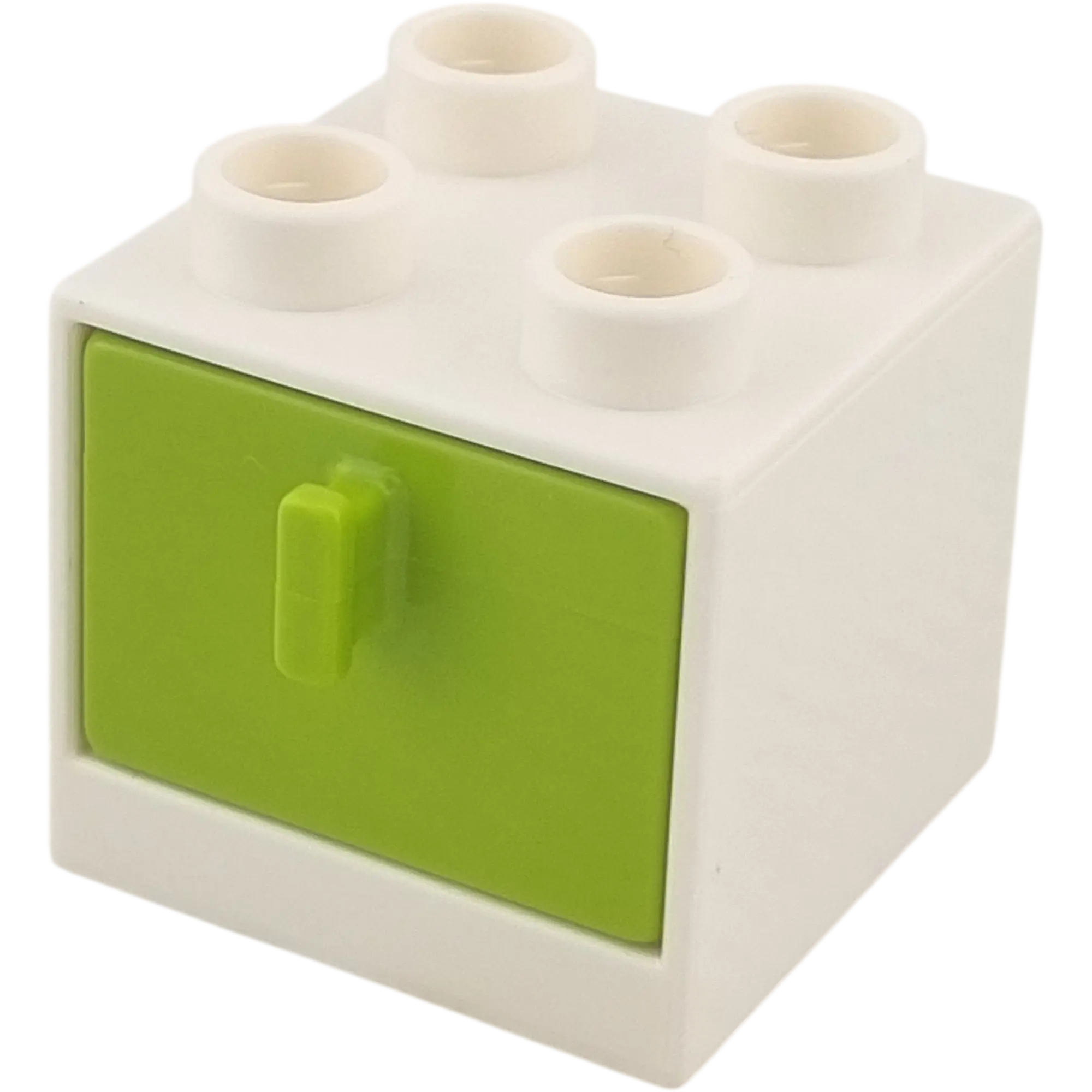 Lego Duplo 4890 Regal Schrank Weiß mit Lime Schublade Grün