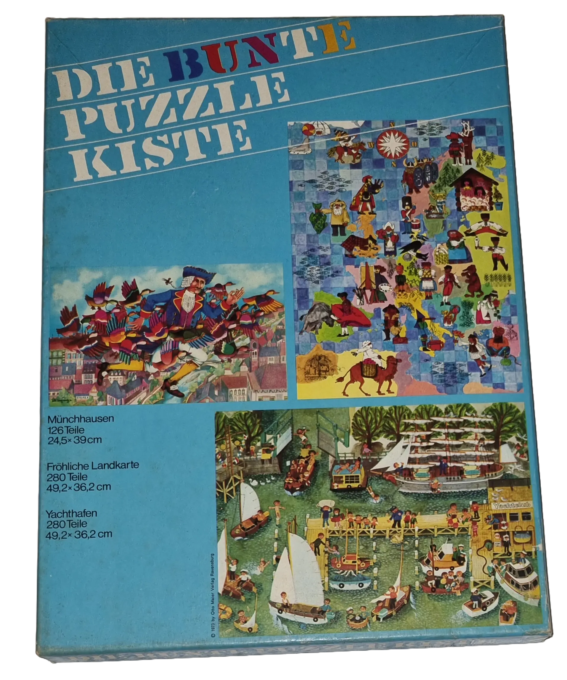 Die bunte Puzzle Kiste Fröhliche Landkarte Yachthafen Münchhausen 19114/18