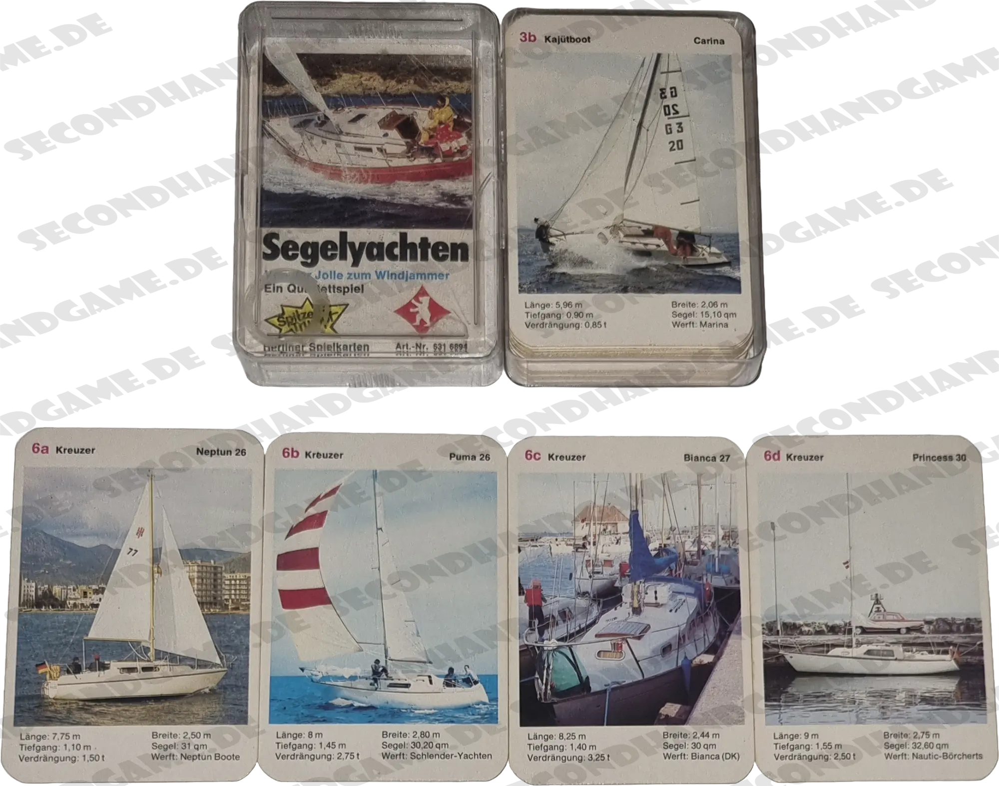Berliner Spielkarten Spitzentrumpf Quartett Segelyachten 6316894