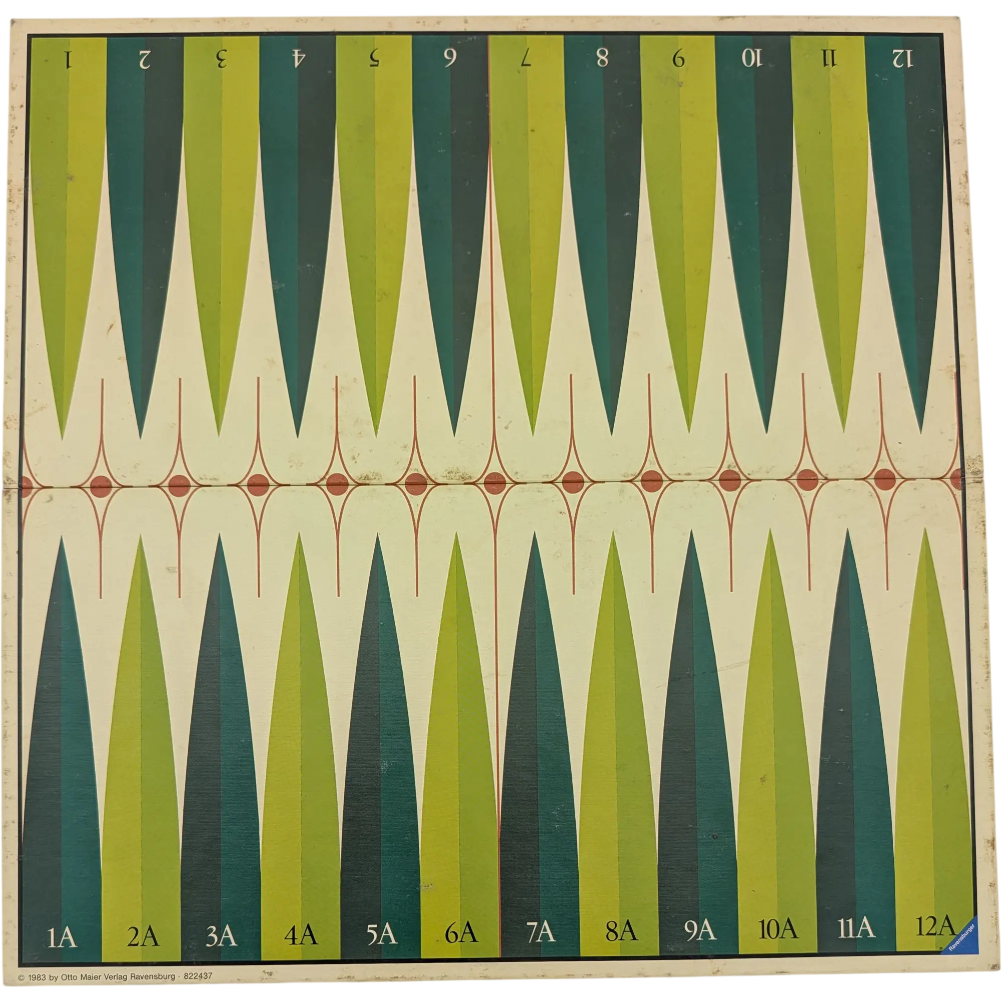 Spielplan Spielbrett Ravensburger Backgammon Hütchenspiel