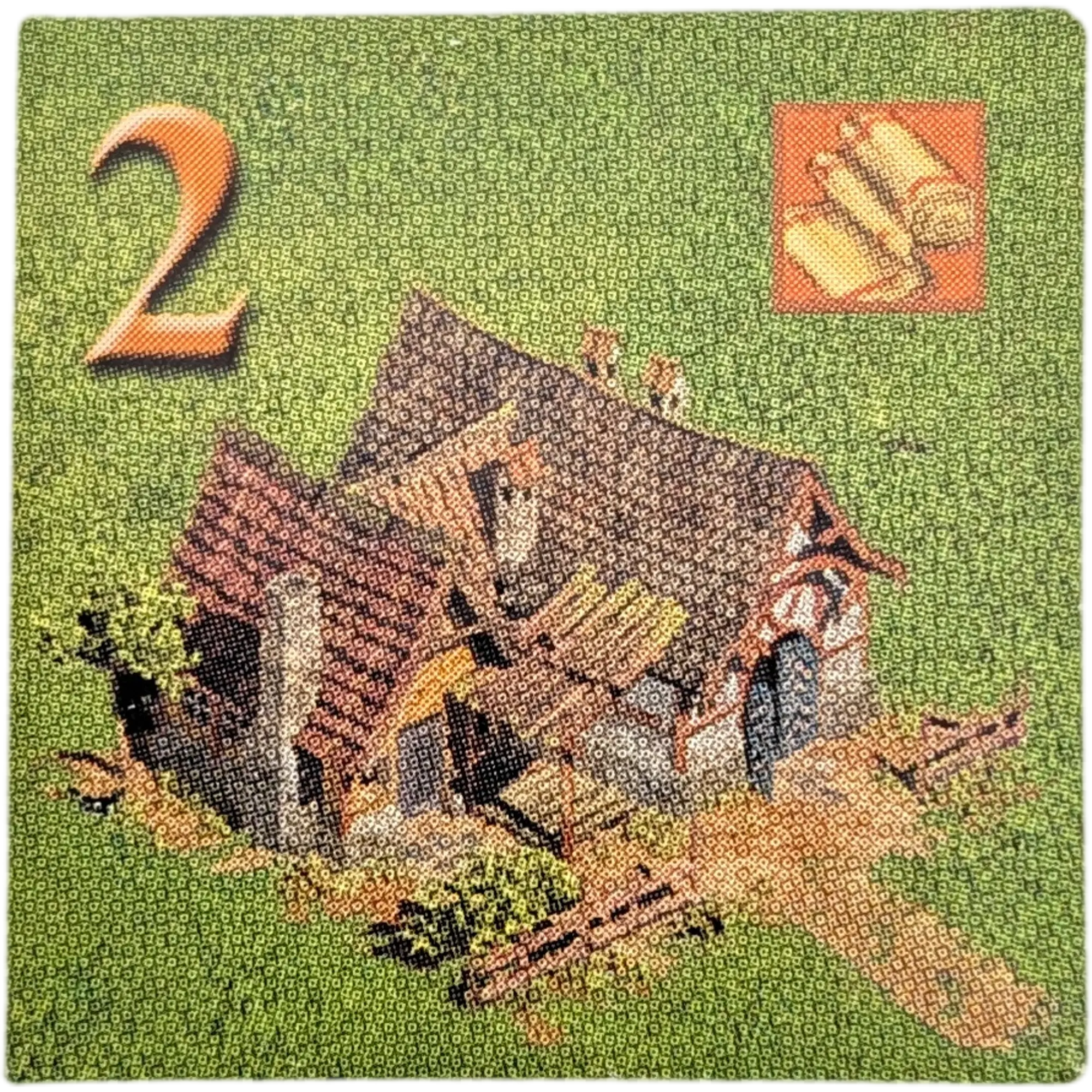 Kosmos Anno 1503 Ersatzteile Einwohnerkärtchen Grün Pionier/Siedler Zahl Orange, Ansicht 2